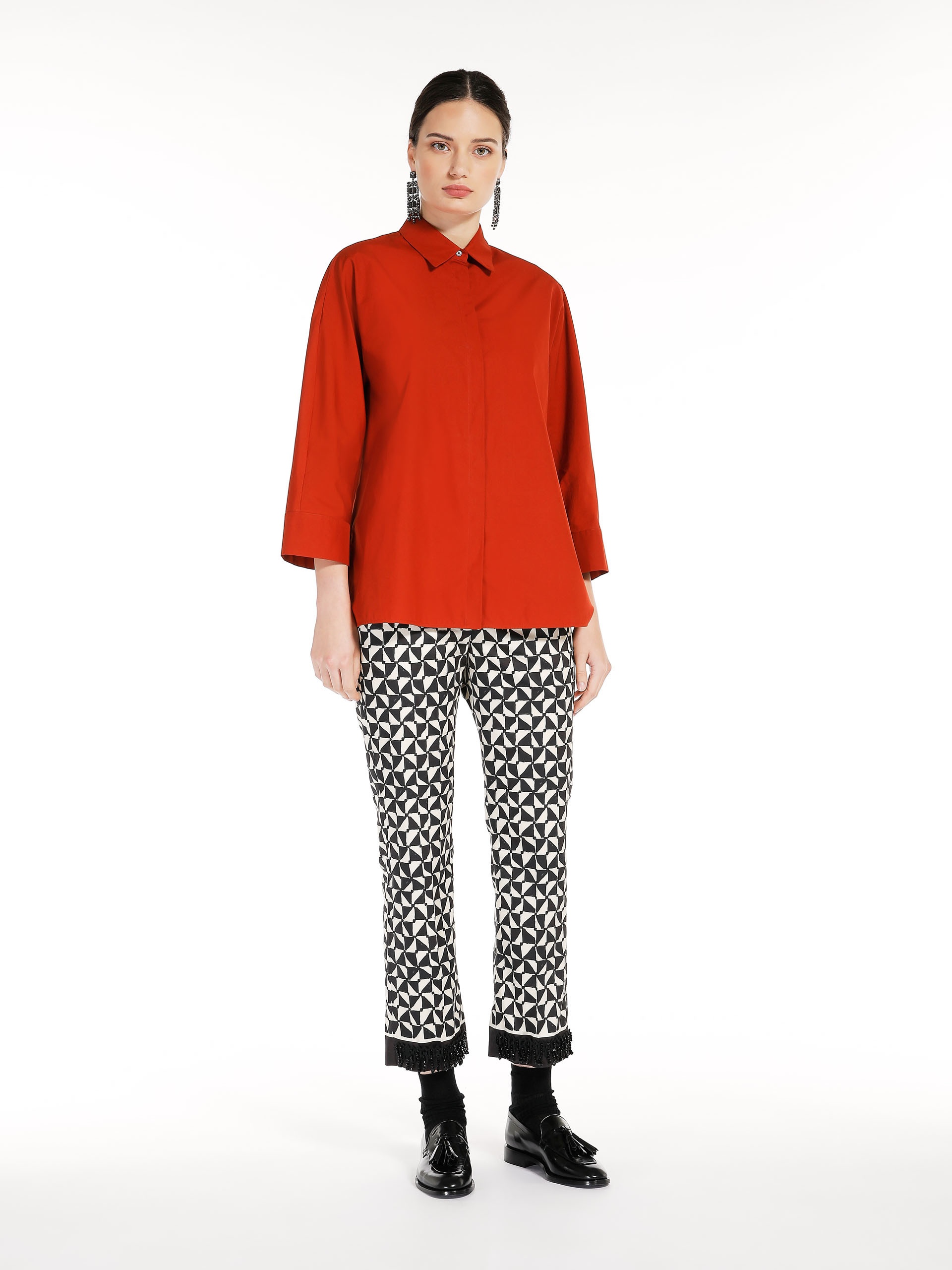 NEREO Printed satin trousers - 2