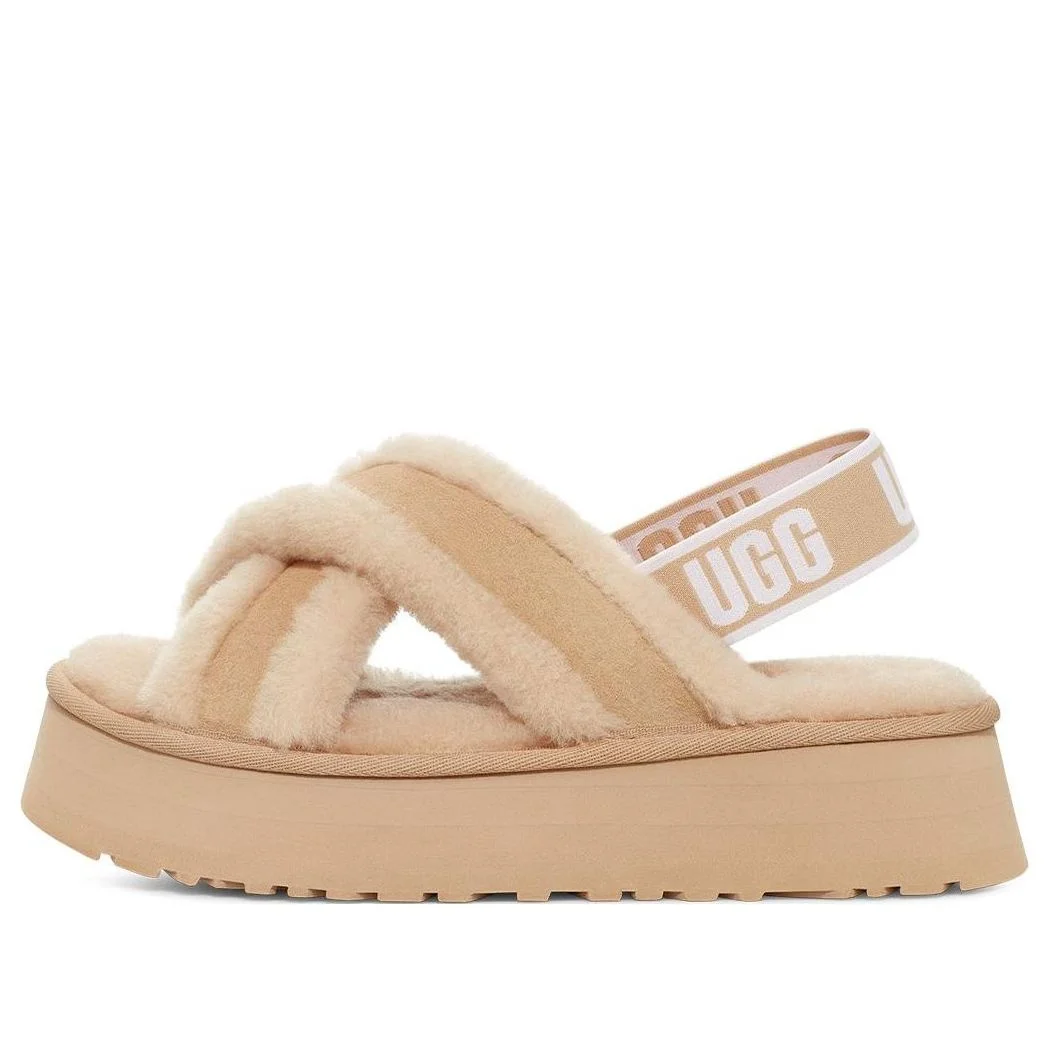 (WMNS) UGG Disco Cross slides 'Driftwood' 1121550-DRI - 1