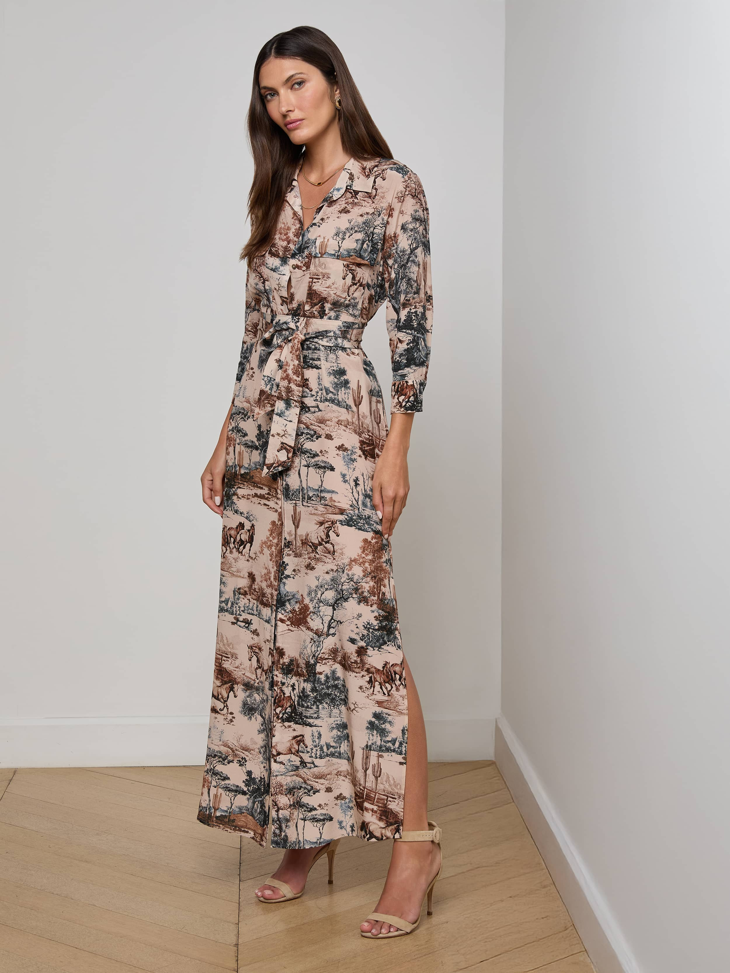 Cameron Silk Shirt Dress - 3