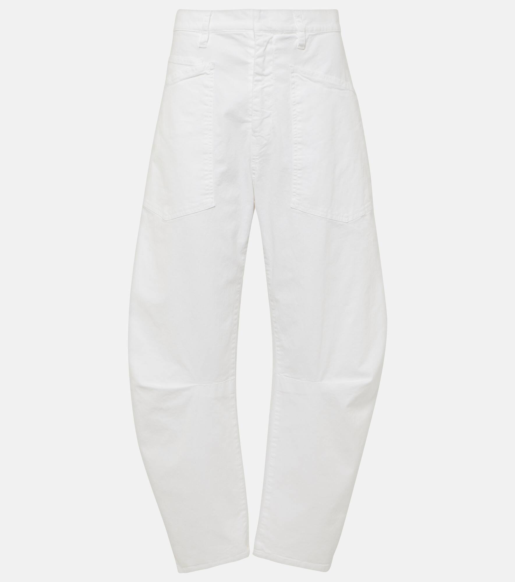 Shon cotton twill barrel-leg pants - 1