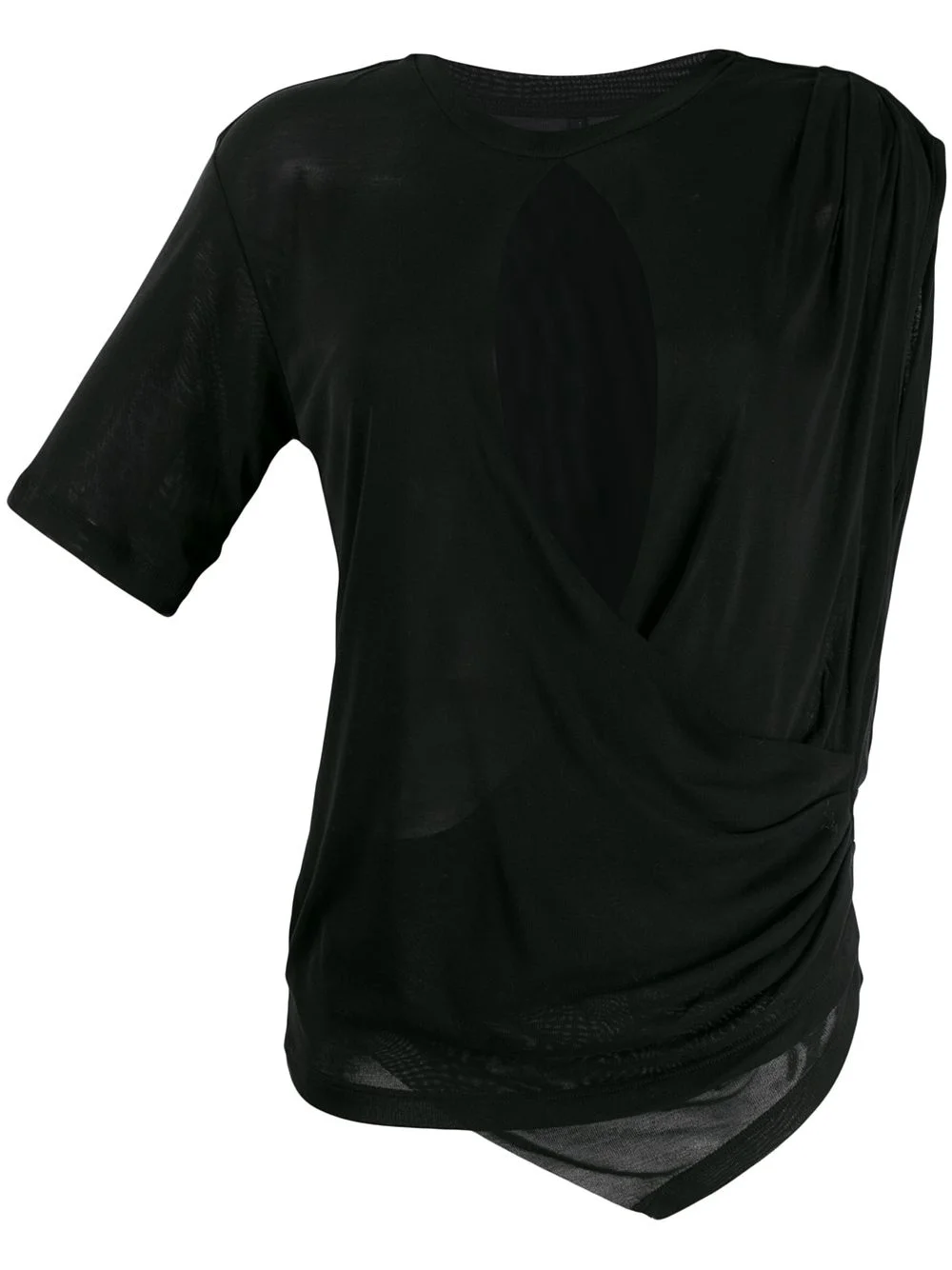 draped T-shirt - 1