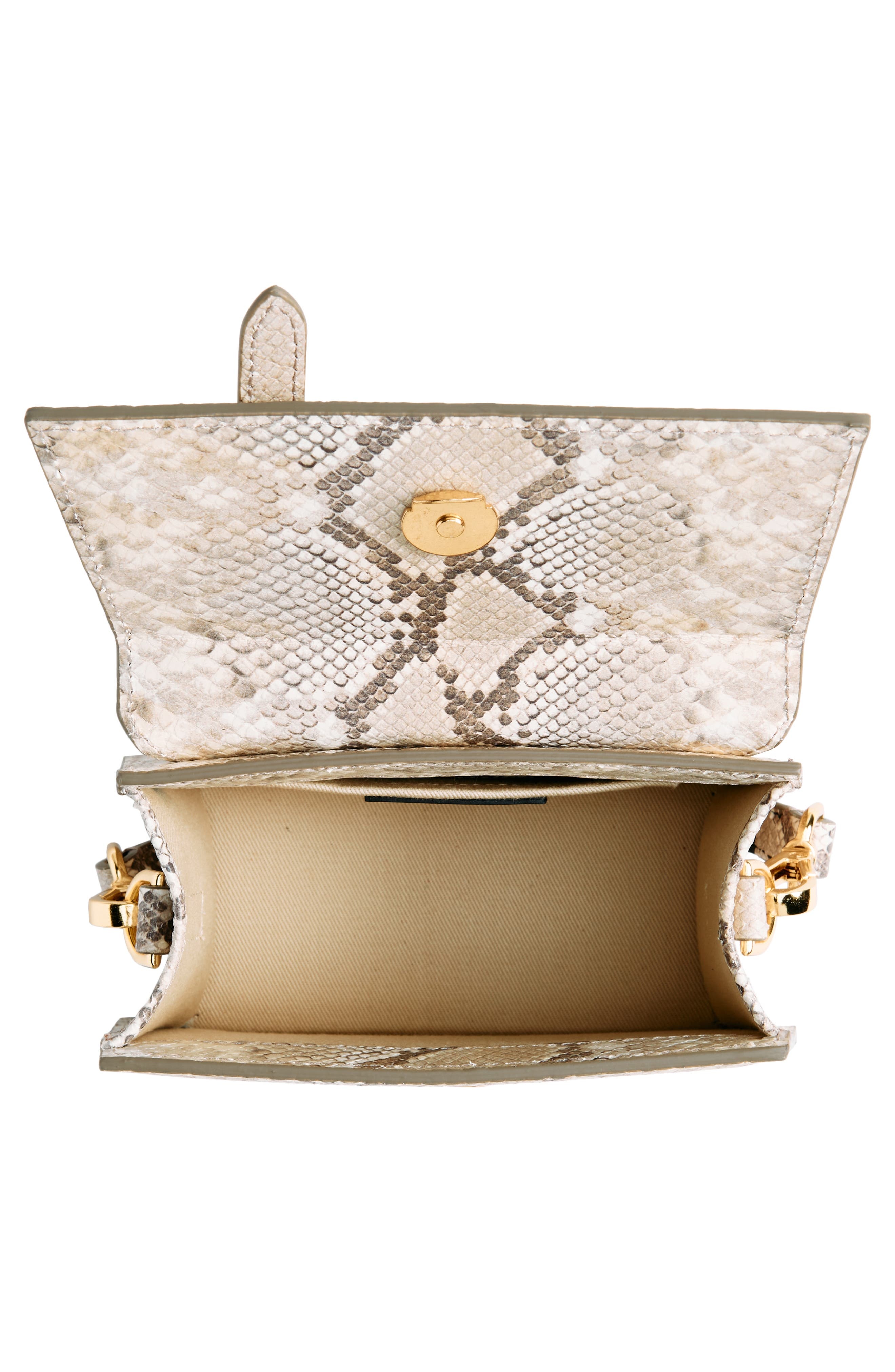 Le Chiquito Moyen Snakeskin Embossed Leather Top Handle Bag - 5