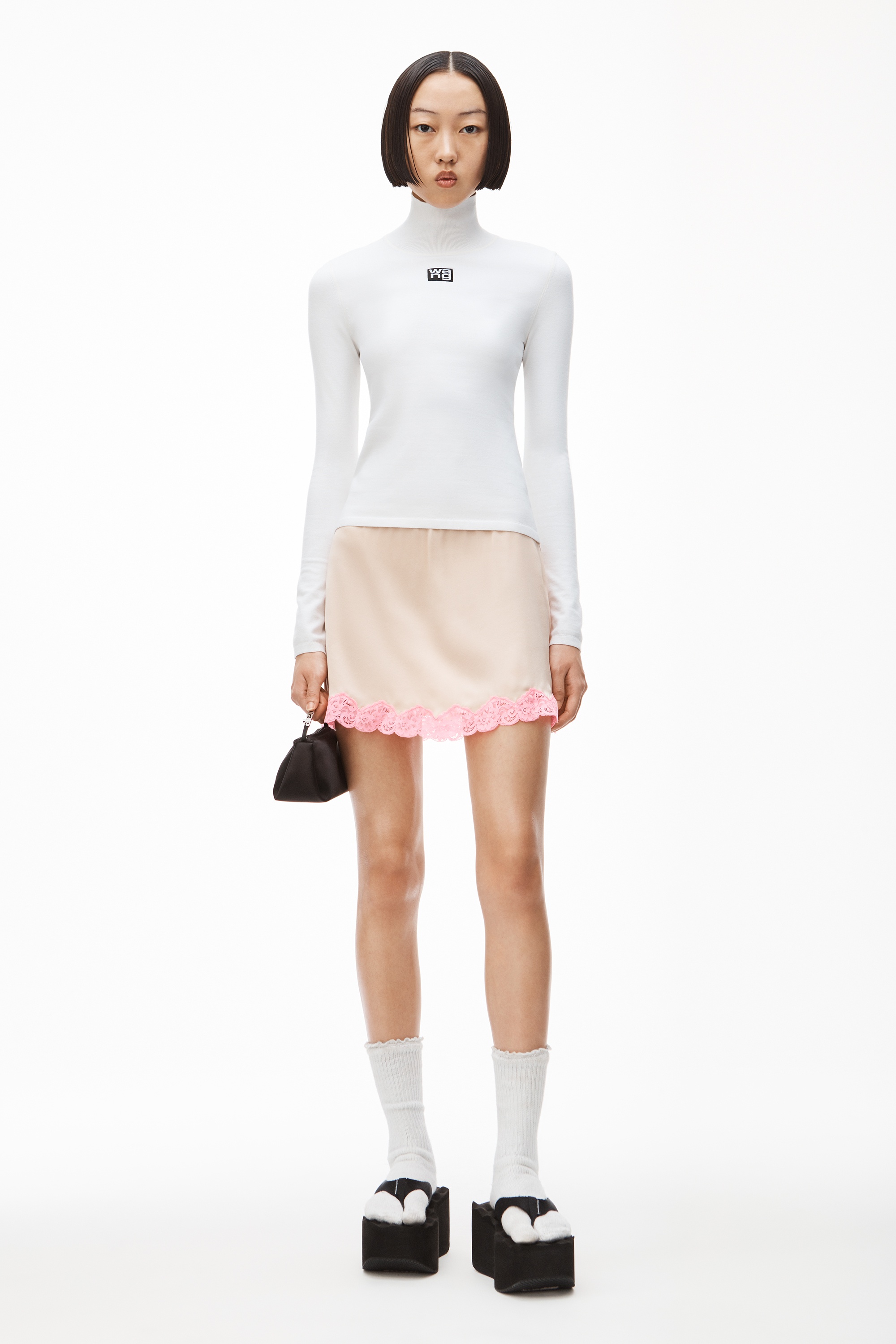 TURTLENECK TOP IN STRETCH KNIT - 6