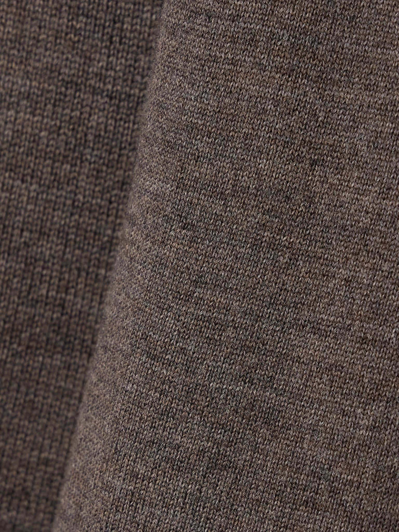 Canal scarf-detailed wool turtleneck top Brown - 4