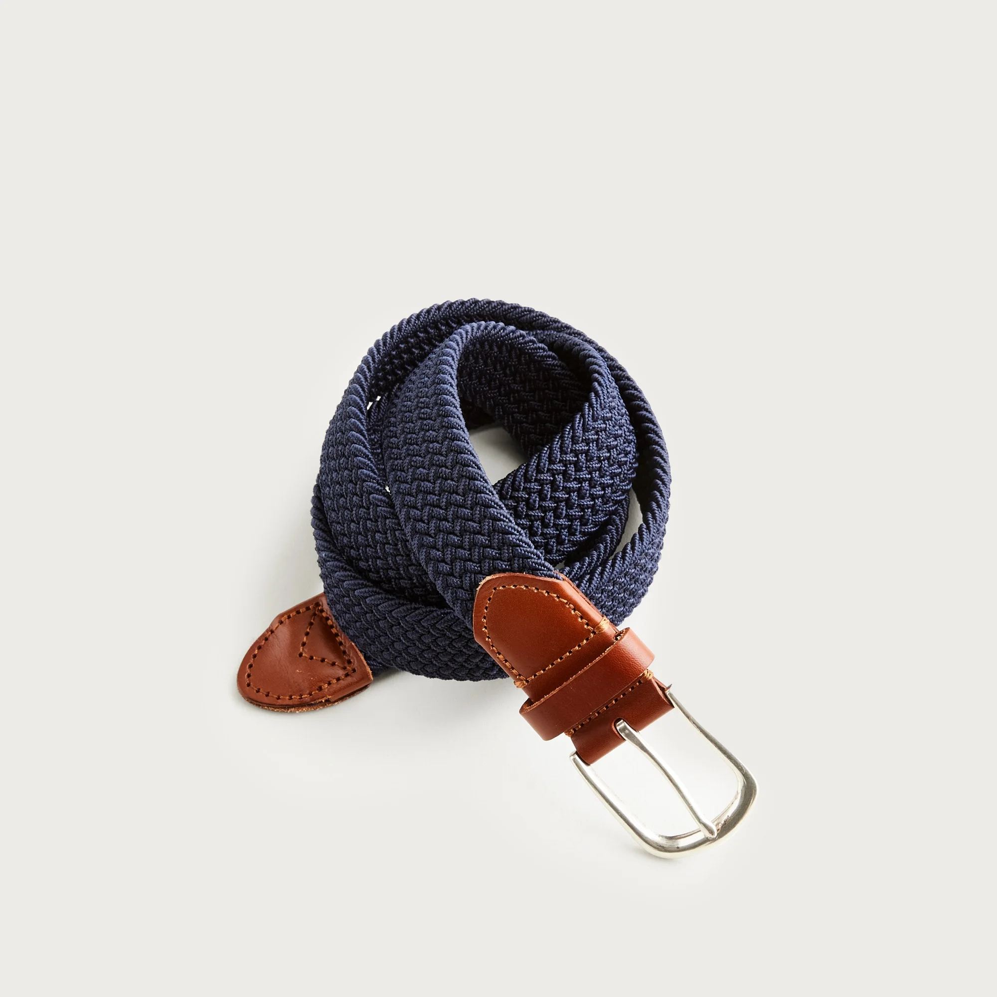 Woven elastic belt with round buckle - 1