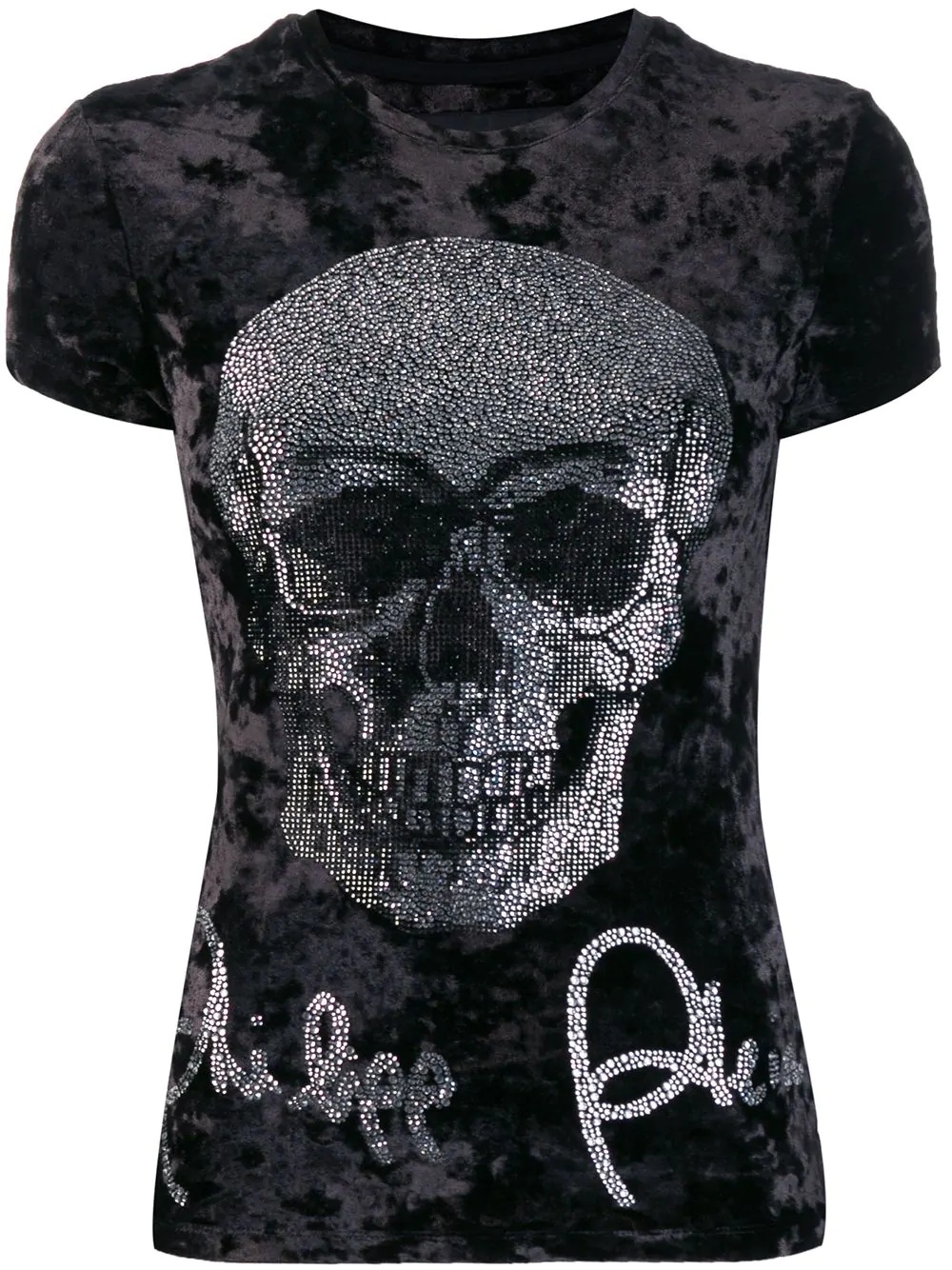 skull print T-shirt - 1