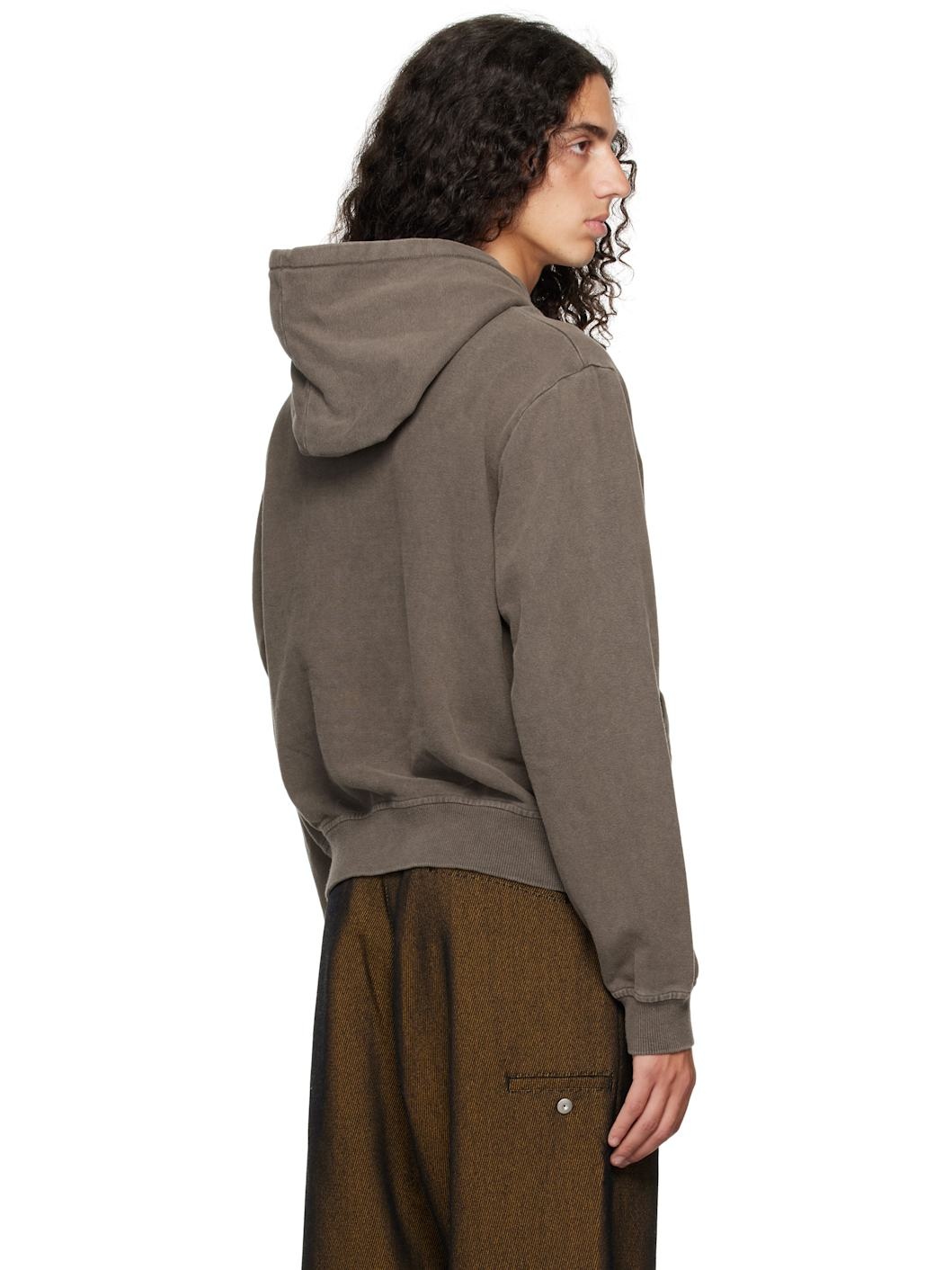 Omar Afridi Brown Shabby Full Zipped Hoodie | REVERSIBLE Omar Afridi Brown Shabby Full Zipped Hoodie | REVERSIBLE
