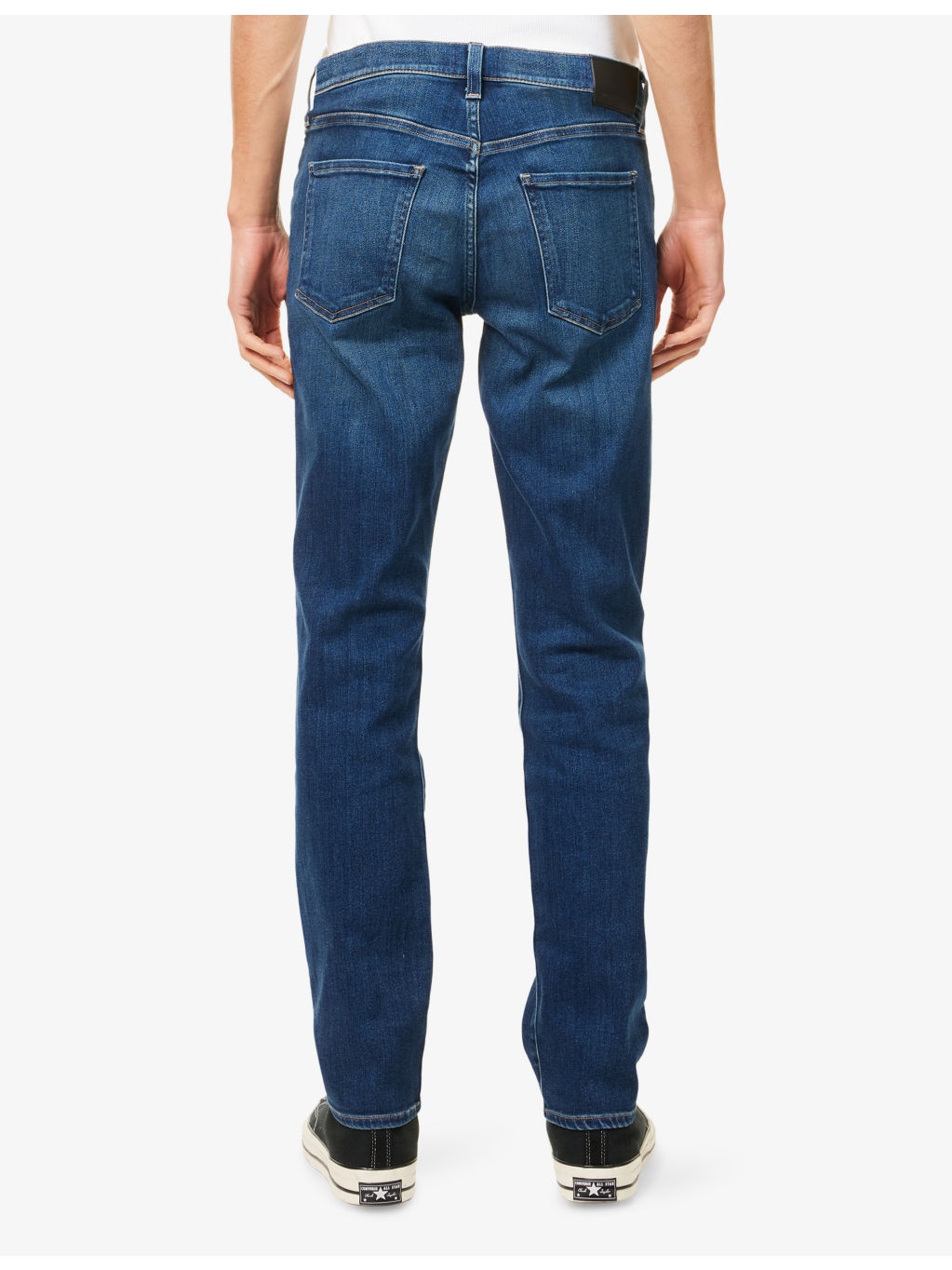 Gage Brand-Patch Straight-Leg Regular-Fit Stretch-Denim Blend Jeans - 4