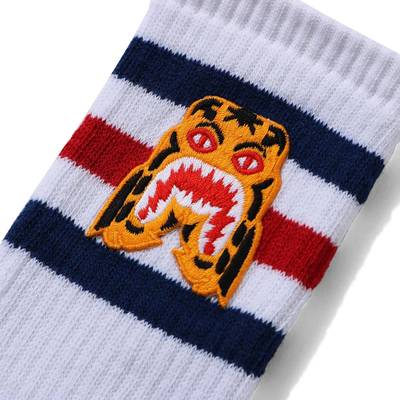 A BATHING APE® BAPE Tiger Socks 'White' outlook