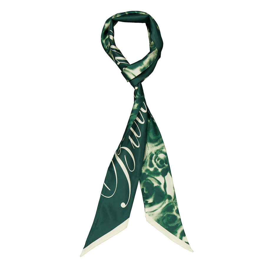 Burberry Rose-Print Silk Scarf - 4