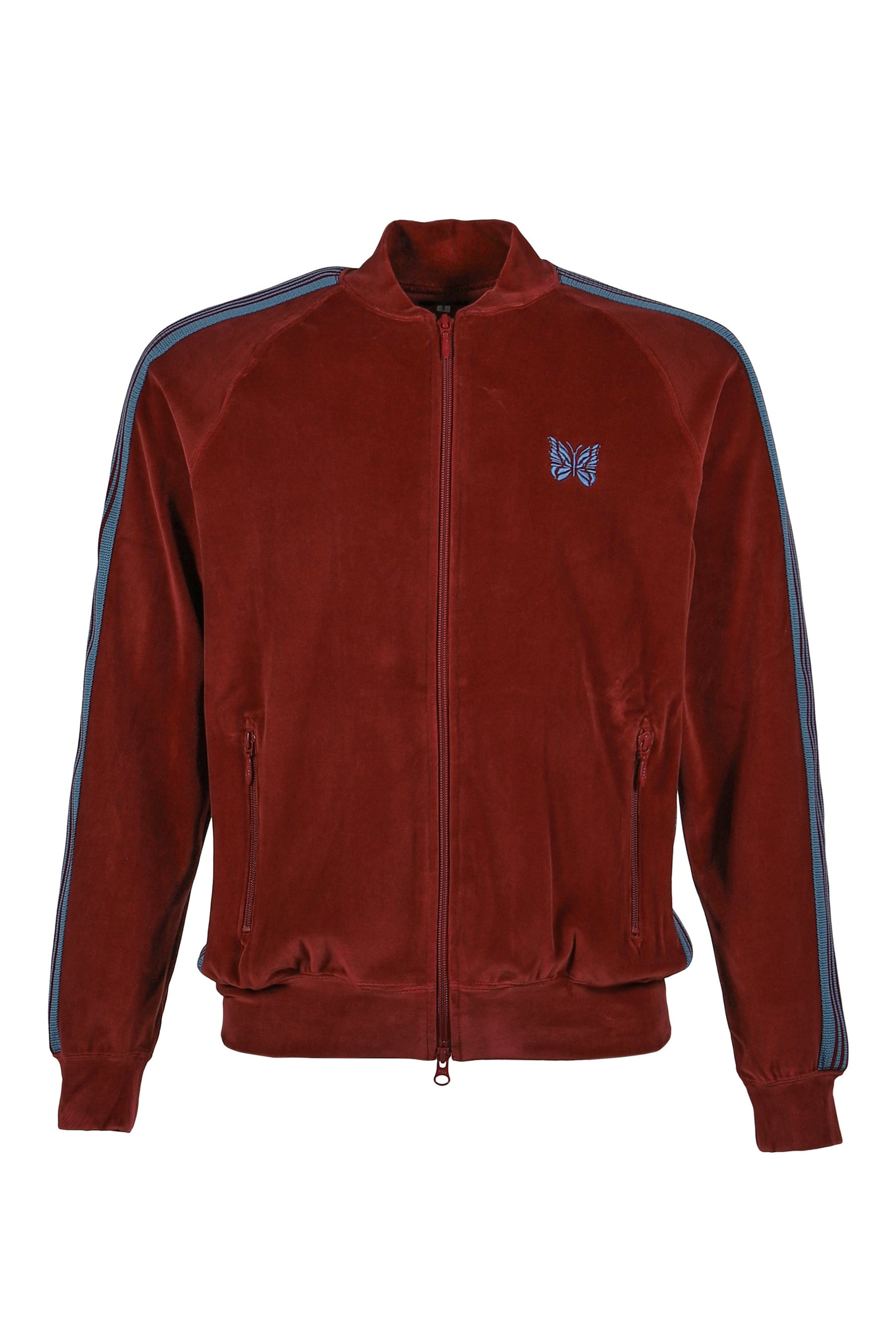 RIB COLLAR TRACK JACKET - C/PE VELOUR / BUR - 5