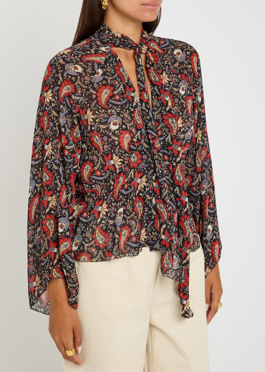 Rixo Uma Floral Chiffon Blouse - 2