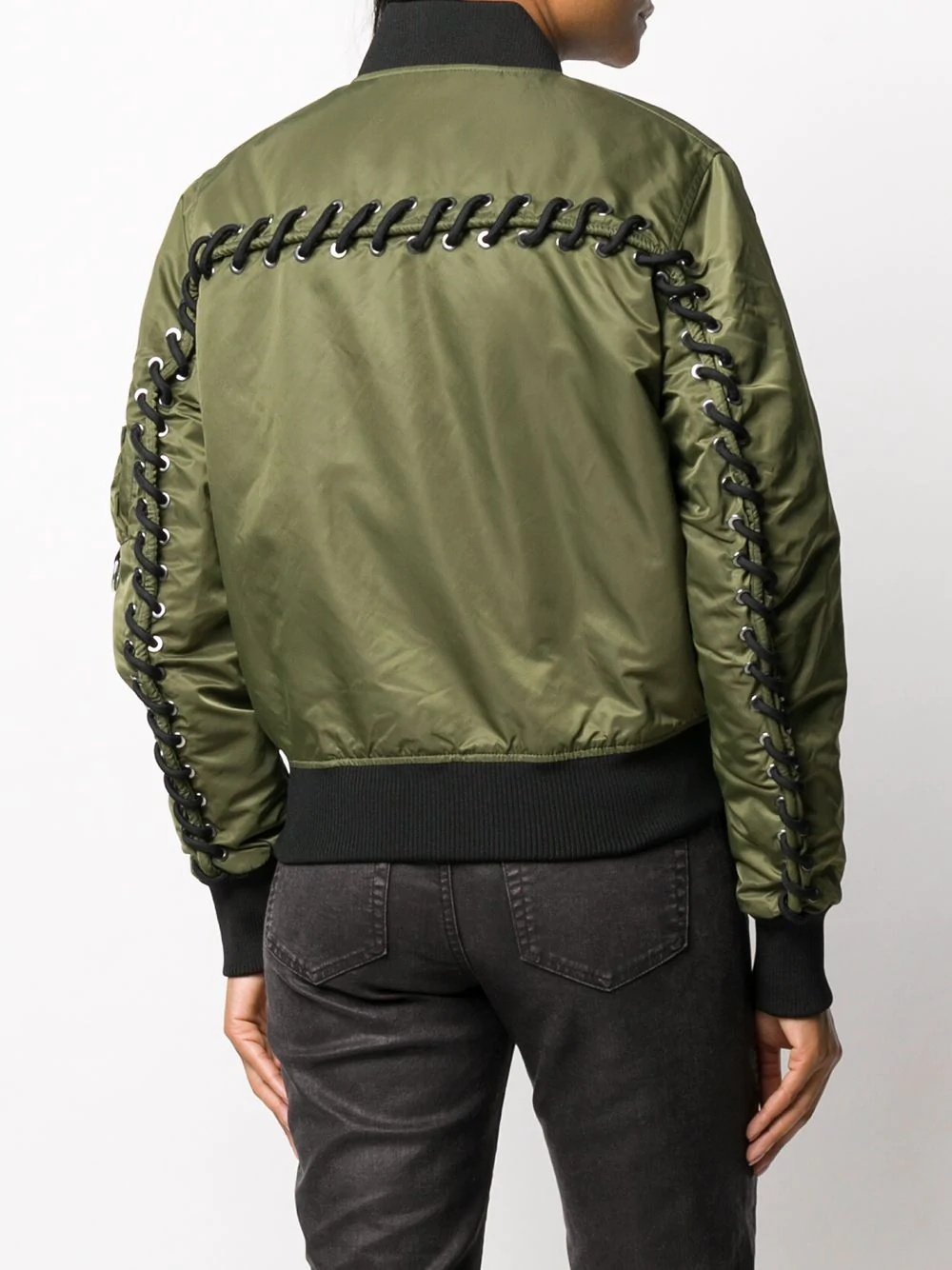 whipstitch-trimmed bomber jacket - 4