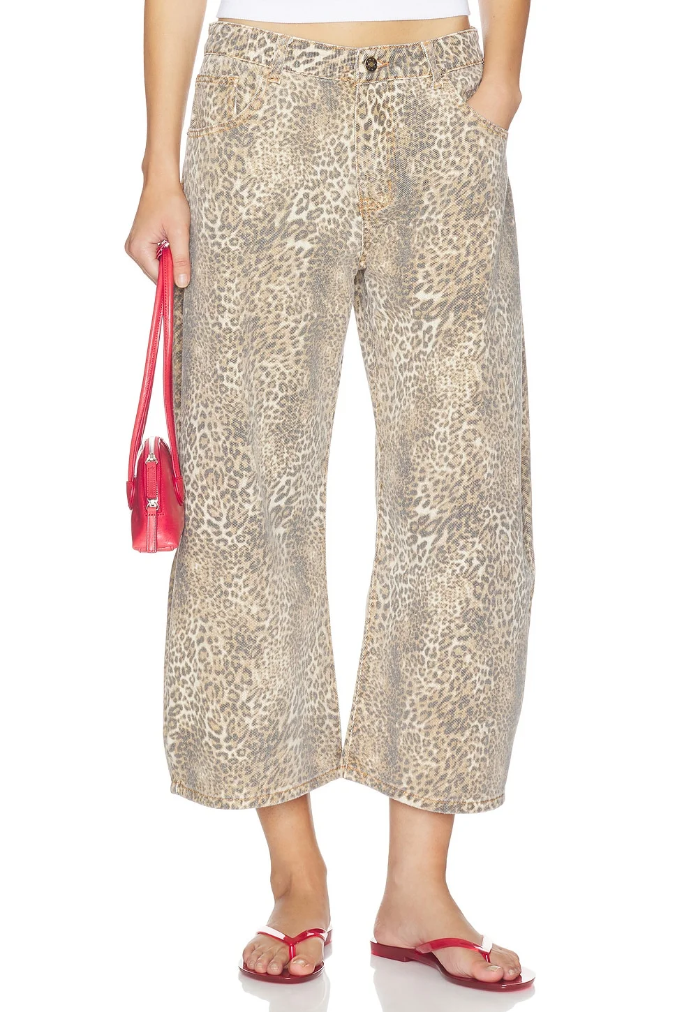 Horseshoe Cropped Jeans - 1
