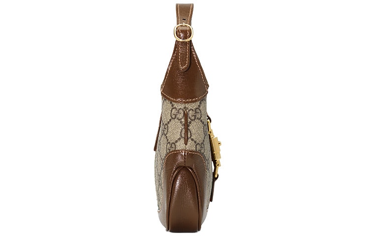 (WMNS) Gucci Jackie 1961 SeriesGG Canvas Clutch Single Shoulder Bag mini Brown Monogram 637092-HUHHG - 9