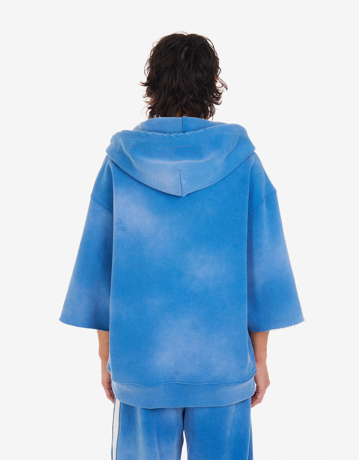 Nahmias Blue Miracle Cut Off Hoodie - 2