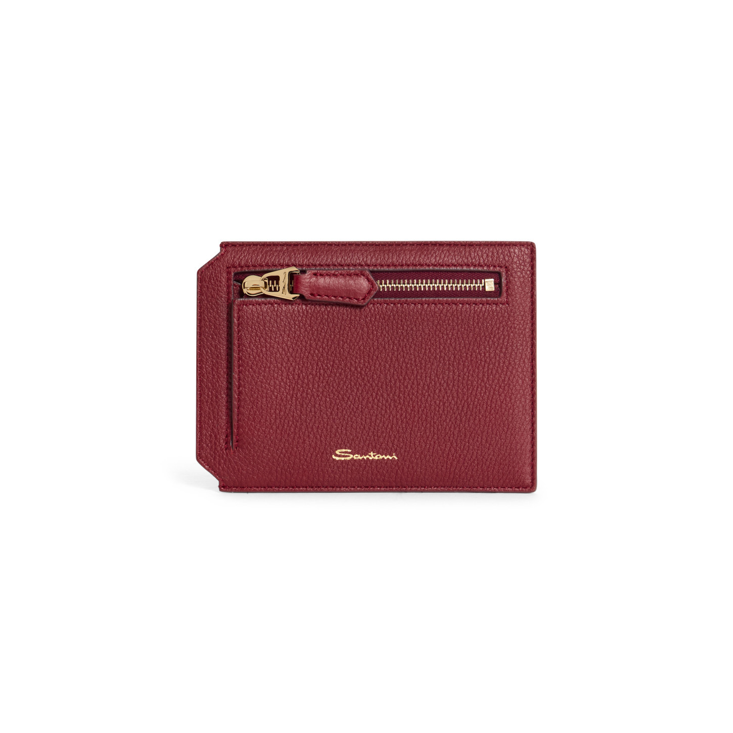 Red tumbled leather document holder - 3