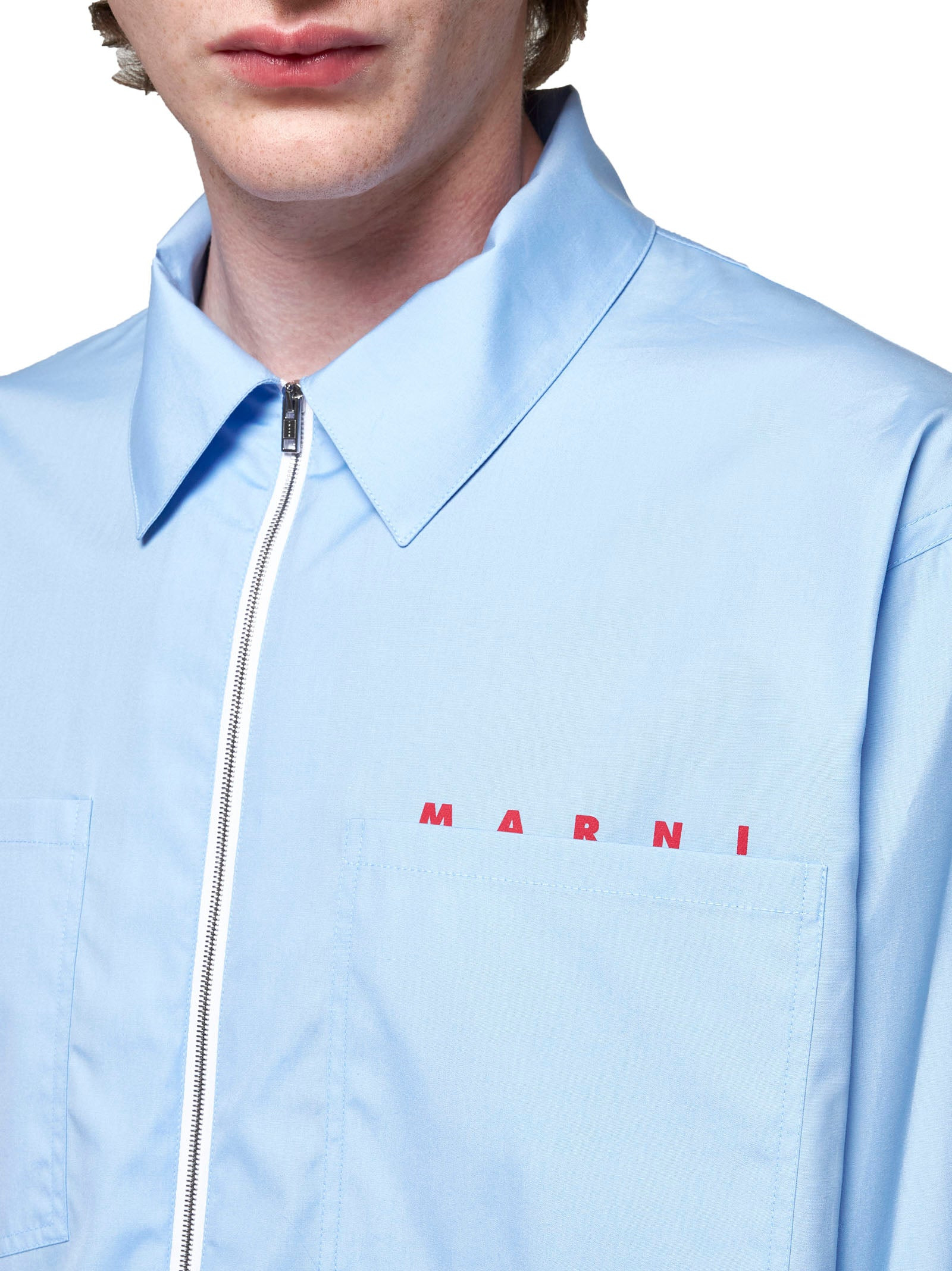 Zip-up cotton shirt - 5