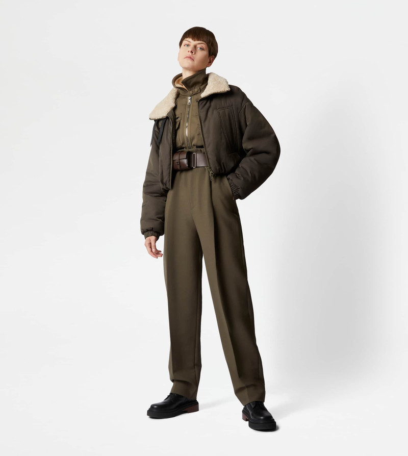 Tod's CROPPED BOMBER JACKET - GREEN outlook