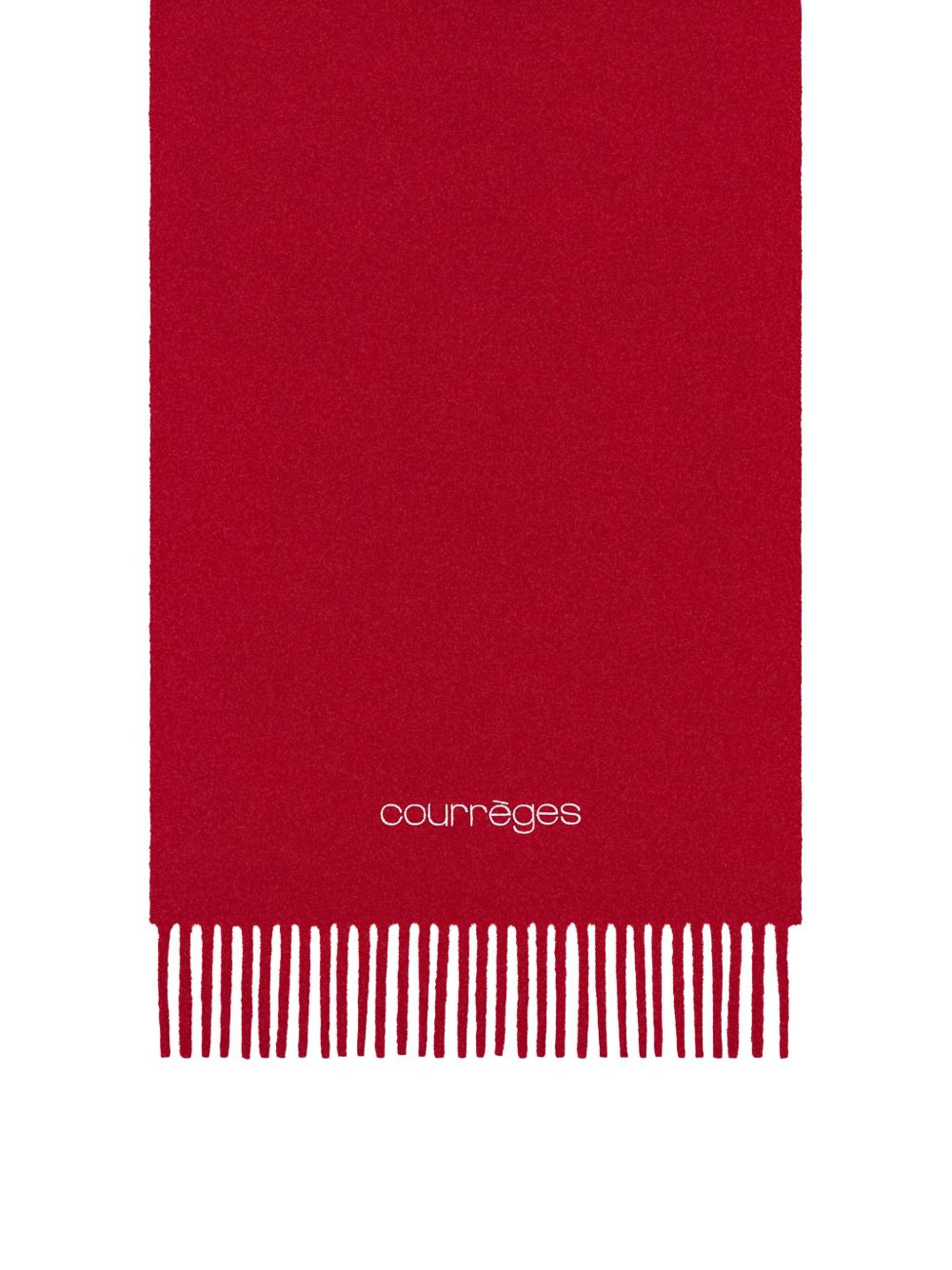 embroidered fringed scarf - 2