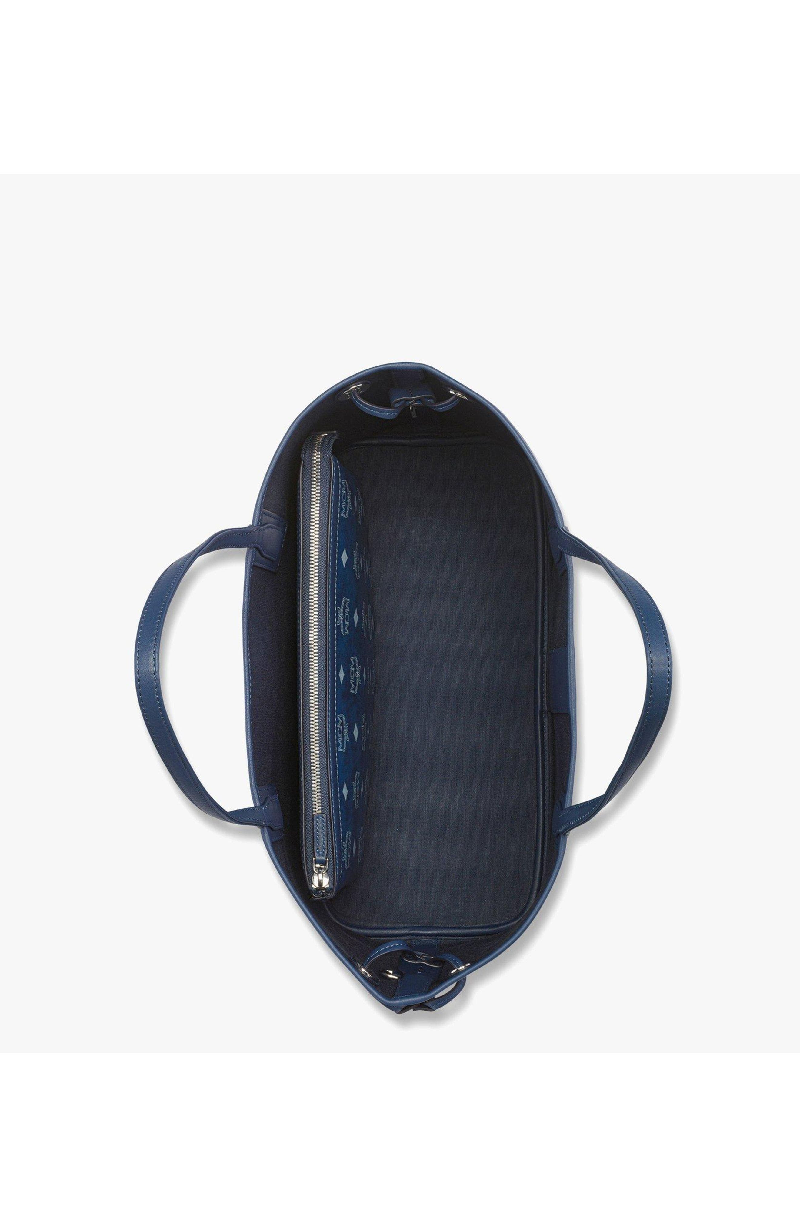 MCM Medium Liz Shopper in Visetos in Blue Visetos at Nordstrom - 3