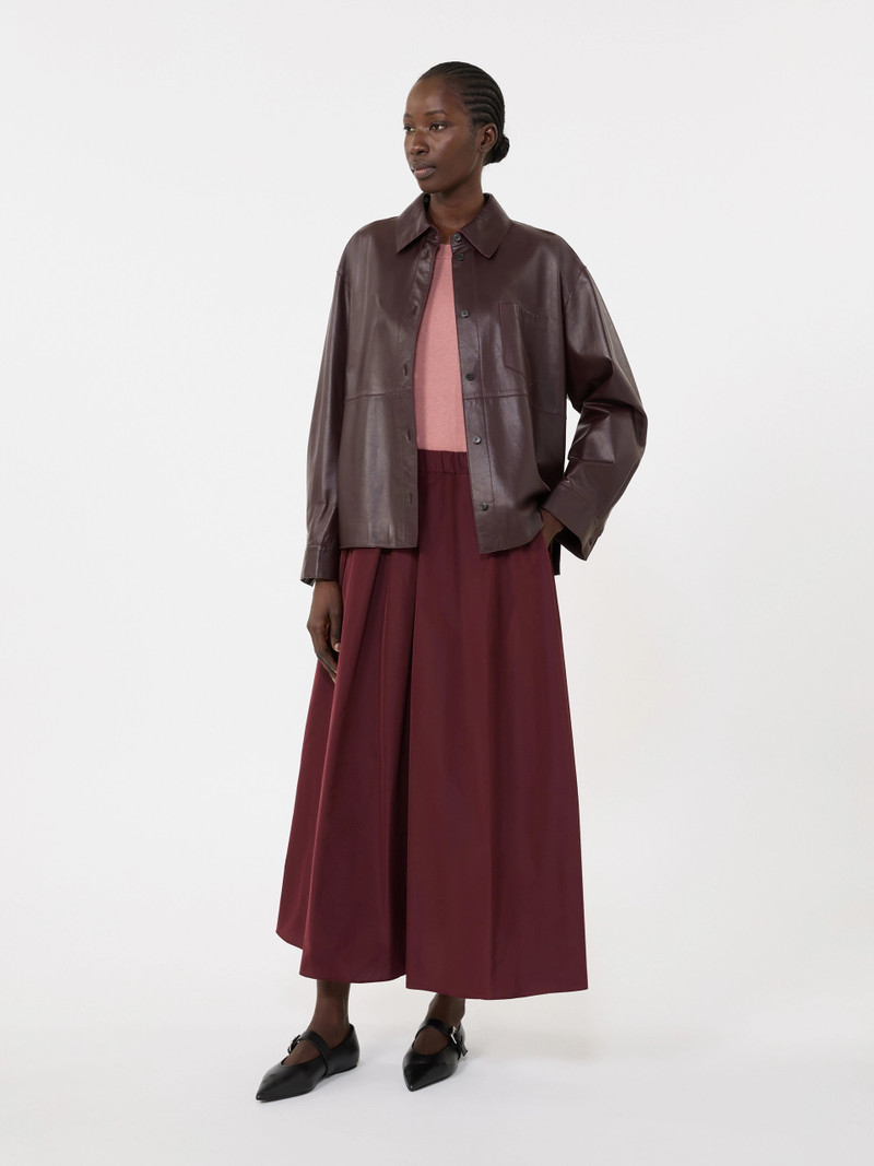 WEEKEND Max Mara Long taffeta skirt - BORDEAUX outlook