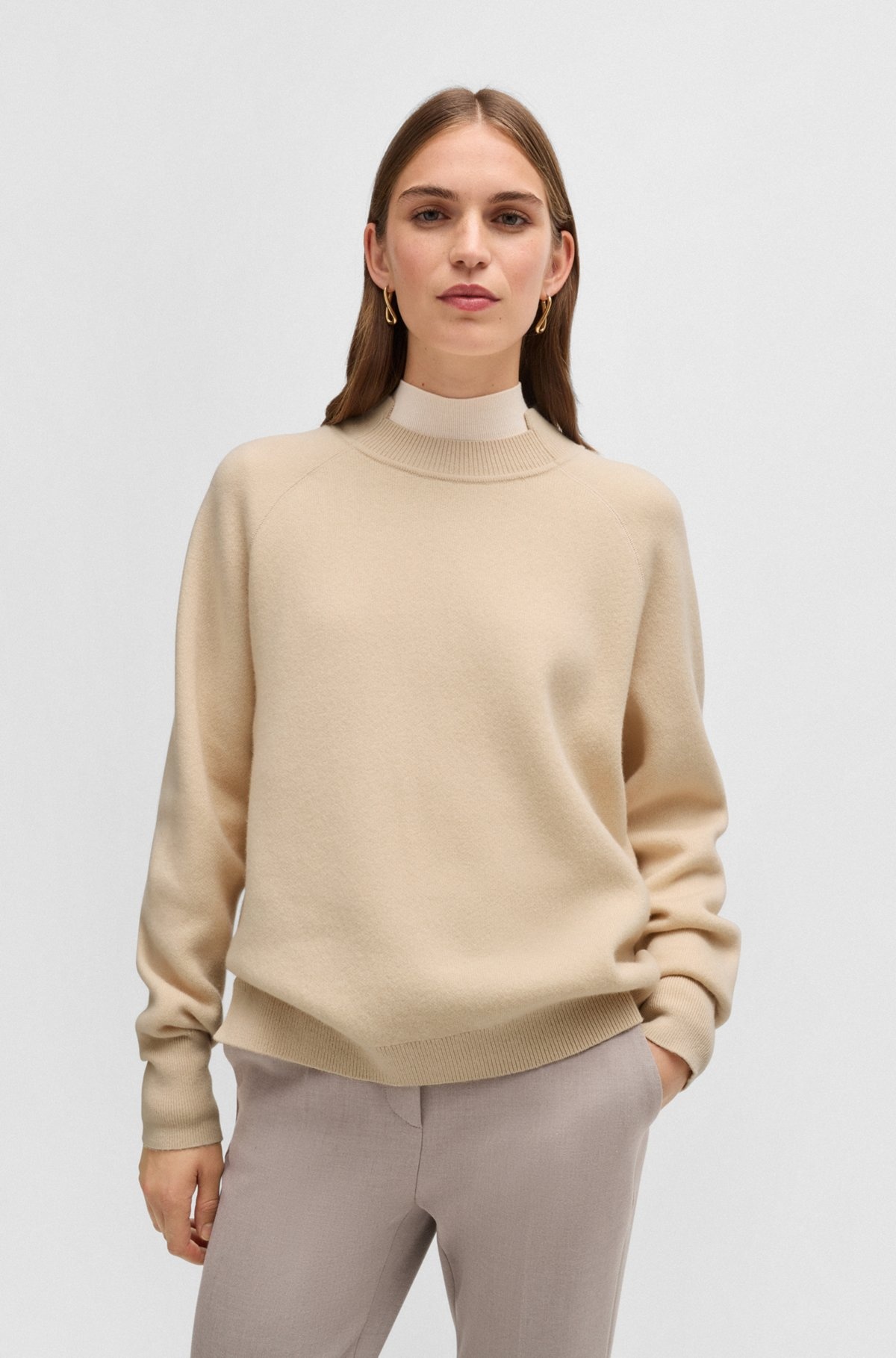 KNITTED SWEATER IN WOOL AND CASHMERE - 2
