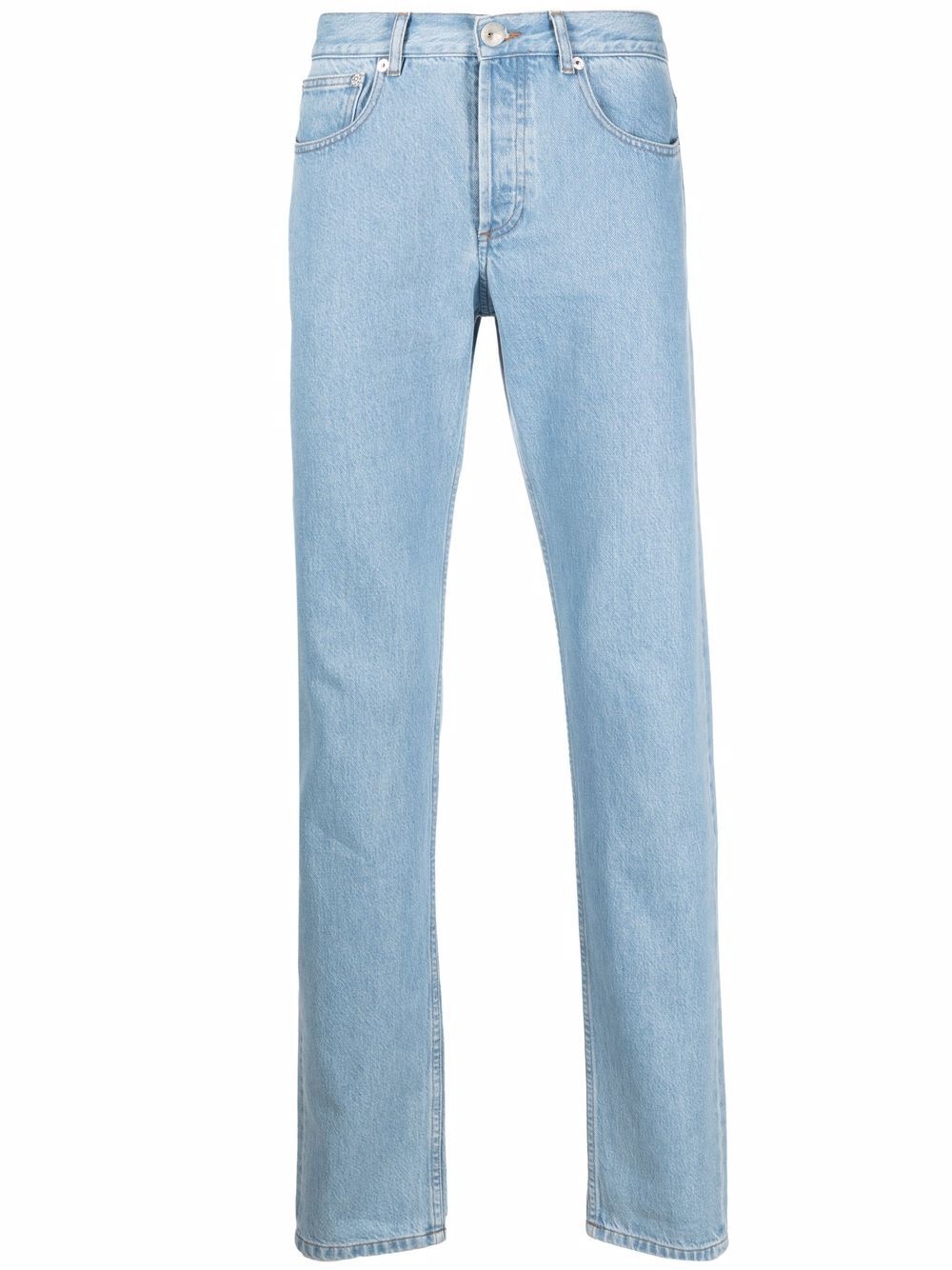 high-rise straight leg jeans - 1