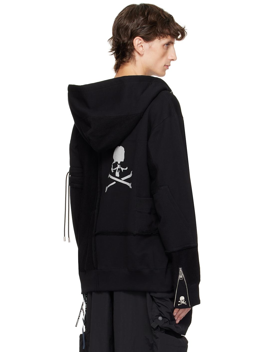 Black Puzzle Full-Zip Hoodie - 3