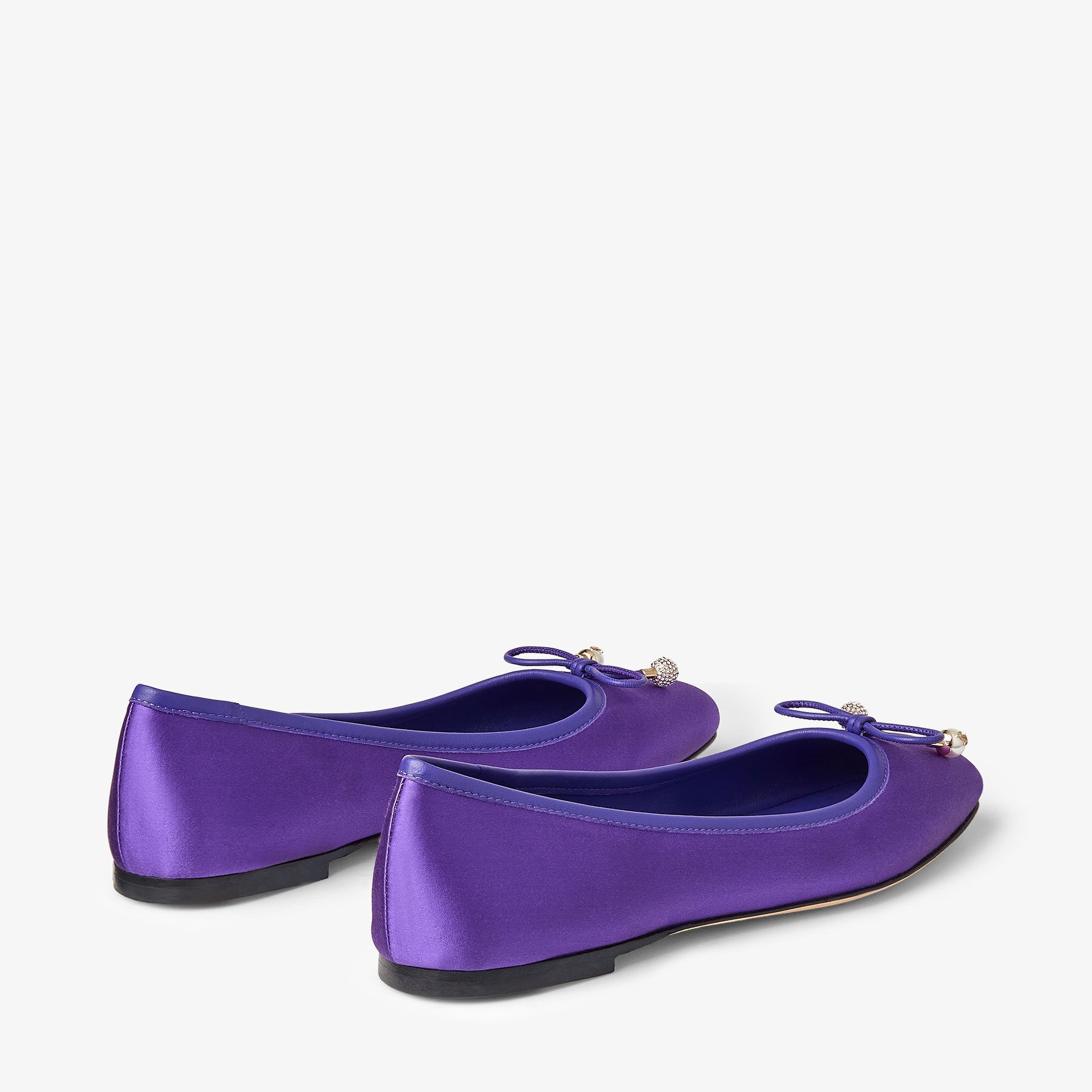 Elme Flat
Purple Satin Flats with Pearl Embellishment - 5