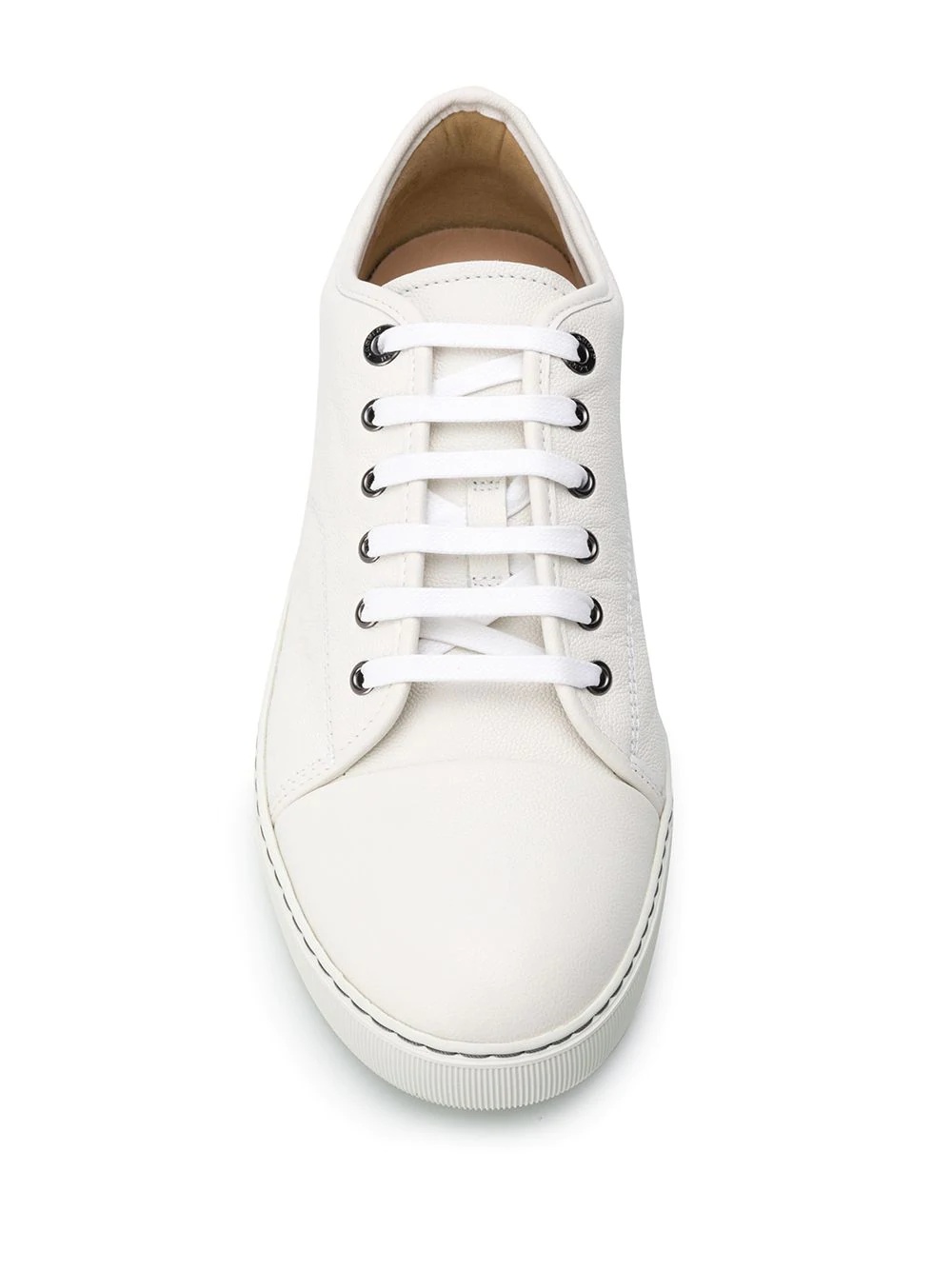 lace-up leather trainers - 4