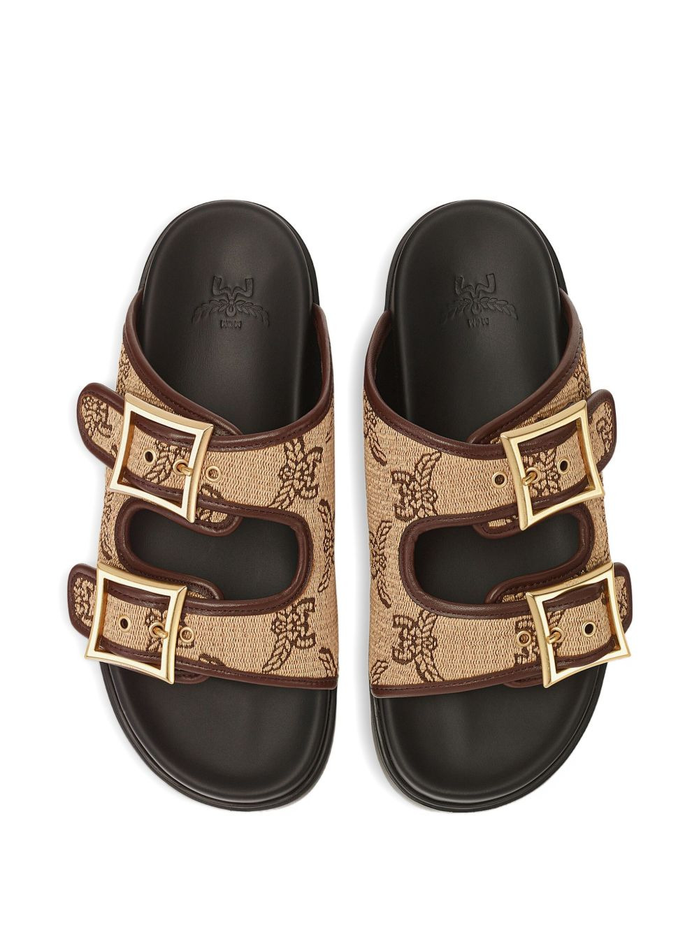 jacquard buckle-fastening sandals - 3