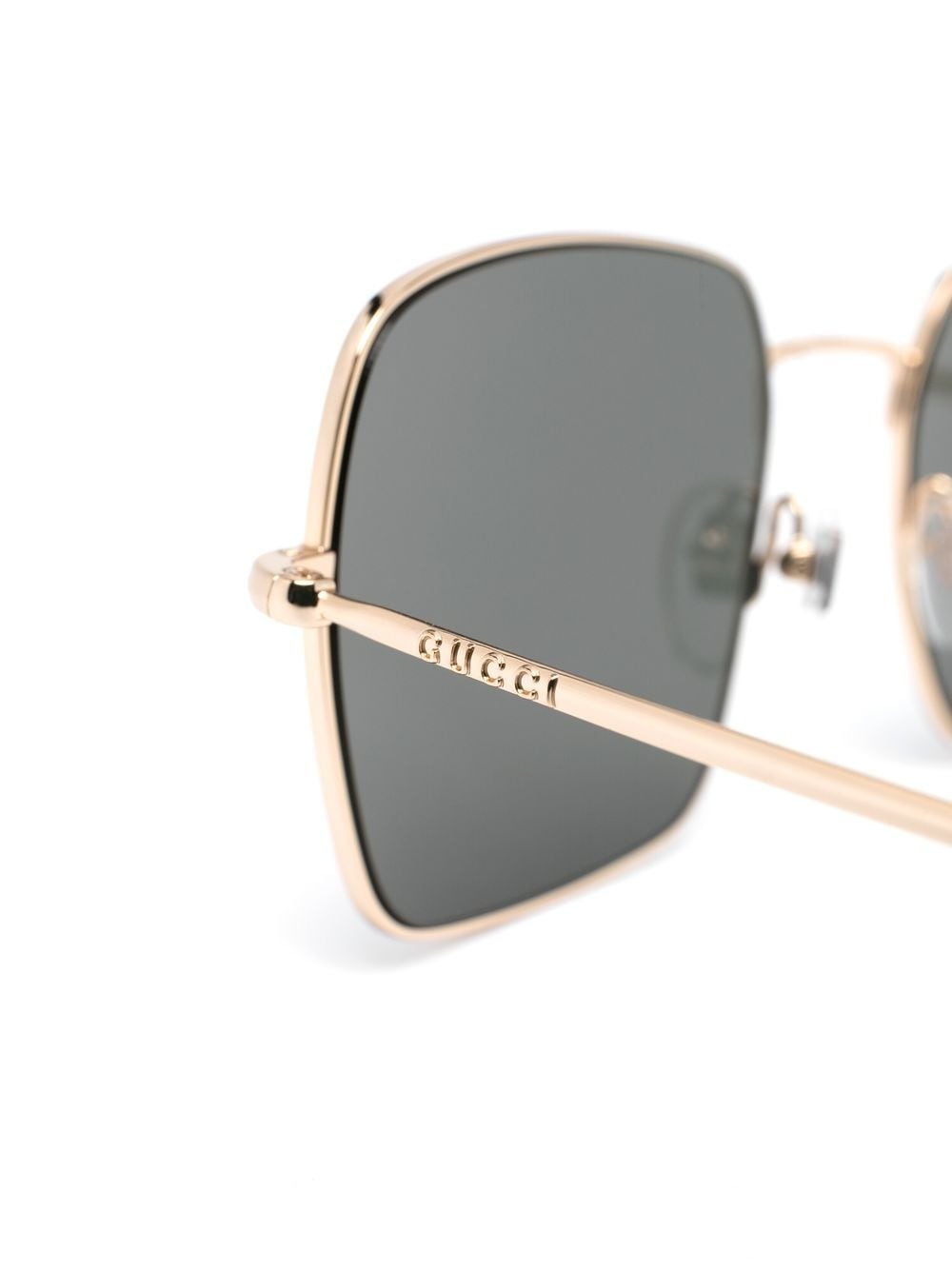 logo-engraved square-frame sunglasses - 3