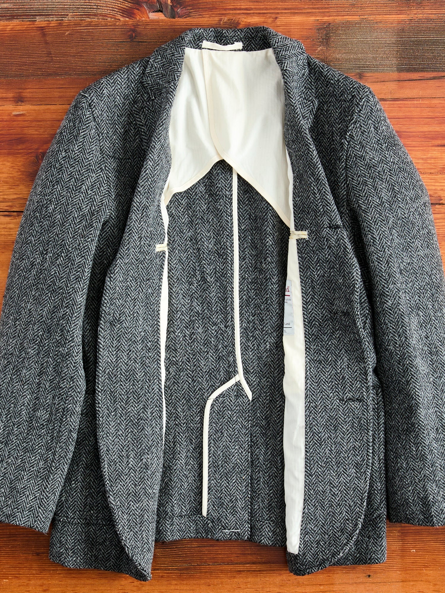 3B Comfort Harris Tweed Jacket in Grey Herringbone - 4