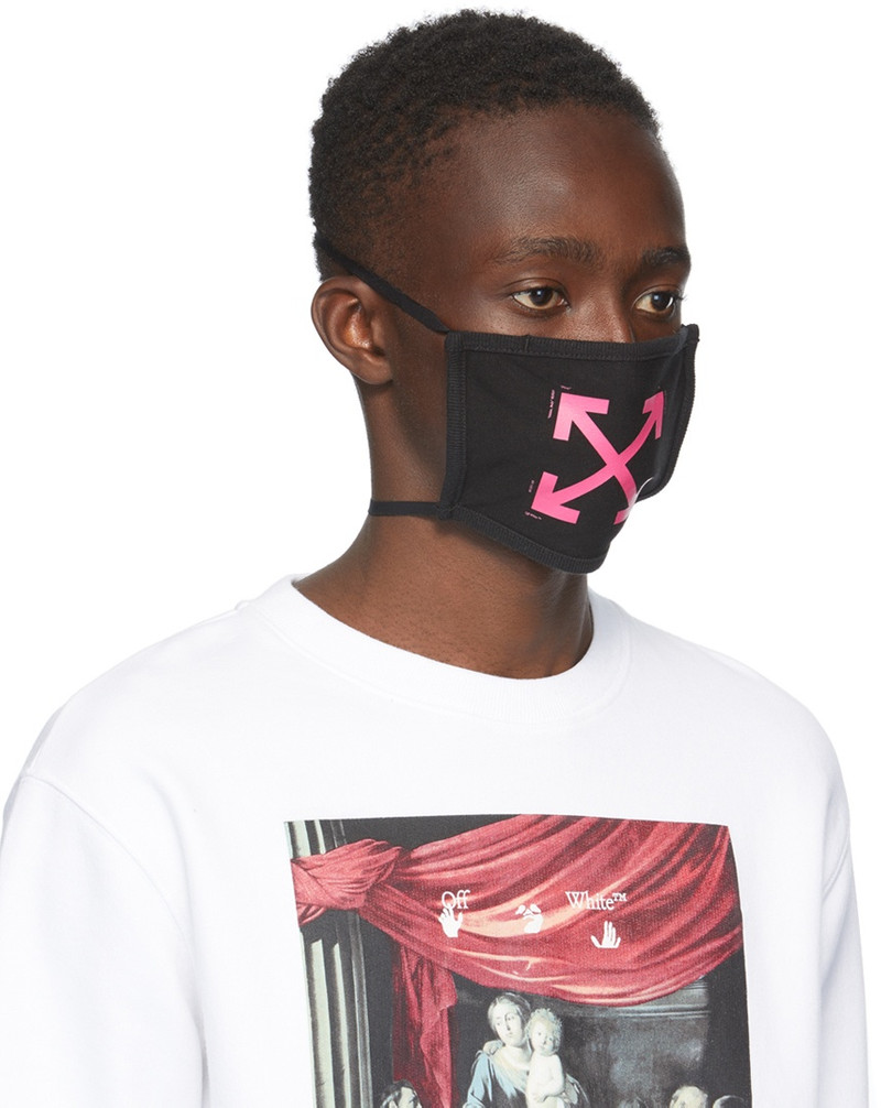 Off-White Black & Pink Arrows Mask outlook