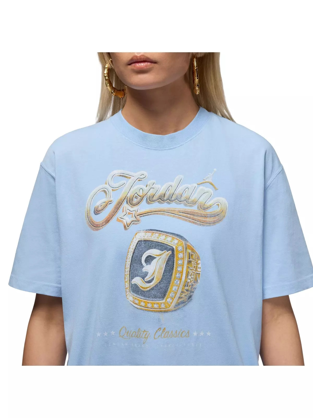 Women's GF Denim Ring Tee - Blue - 4