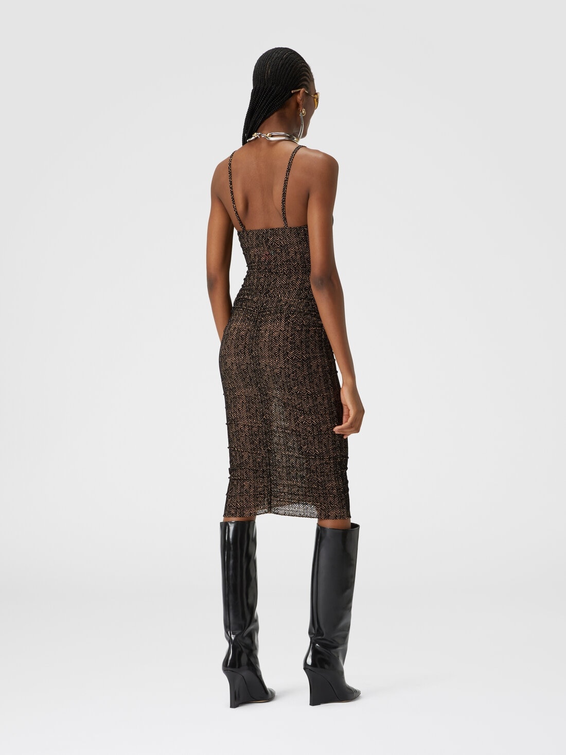 Zig zag tulle skirt with central gathering - 3