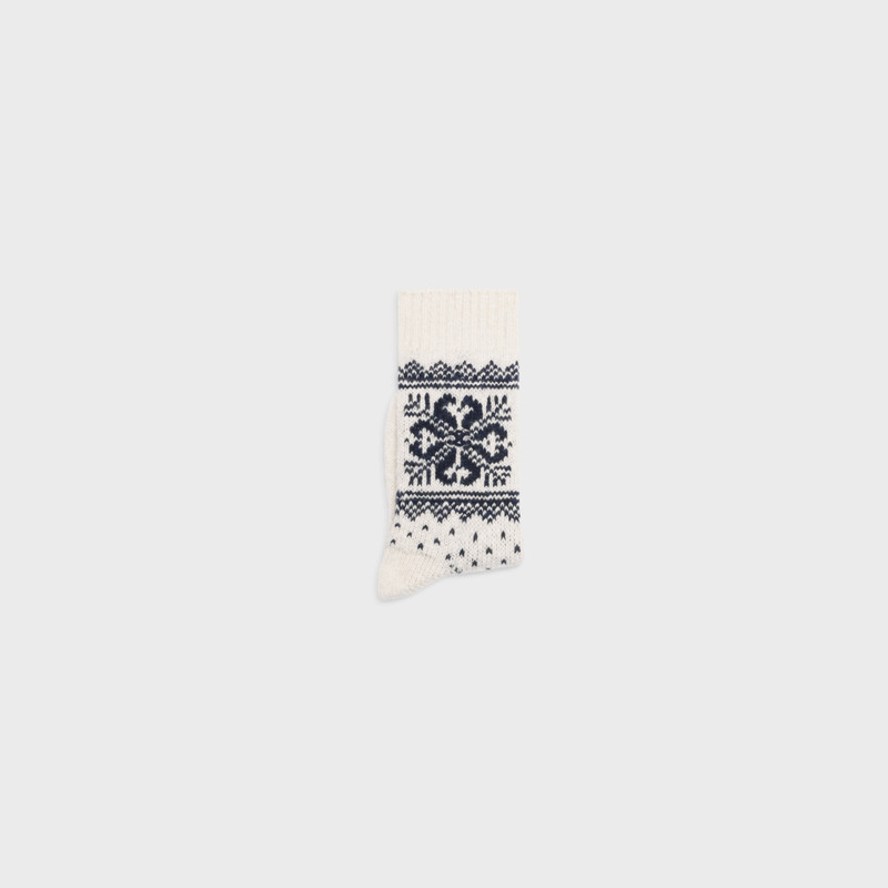 CELINE socks in fair isle wool outlook