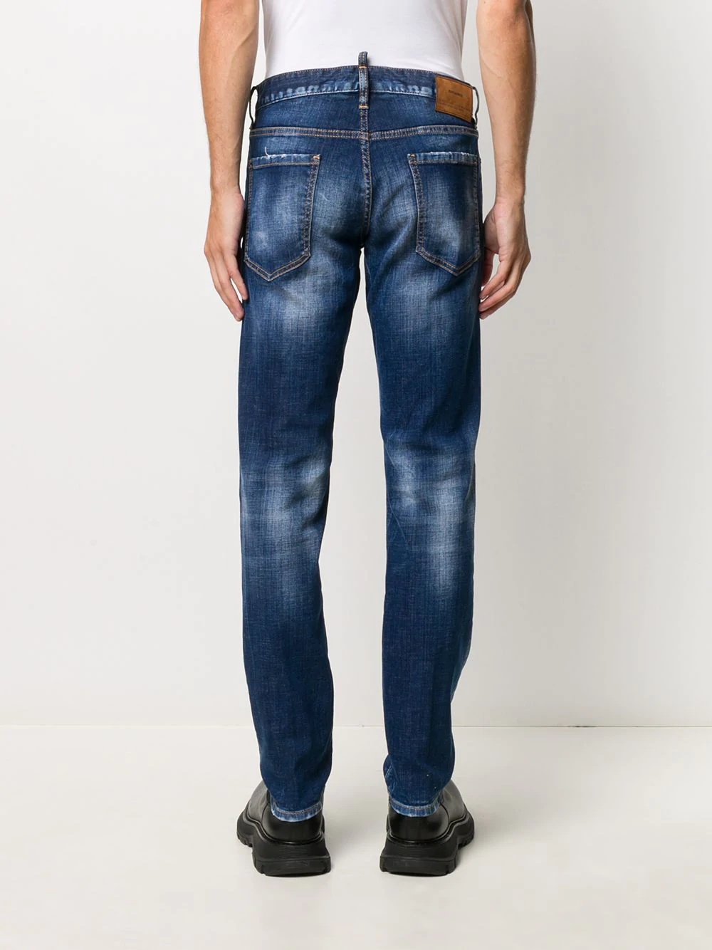 faded-effect slim-fit jeans - 4