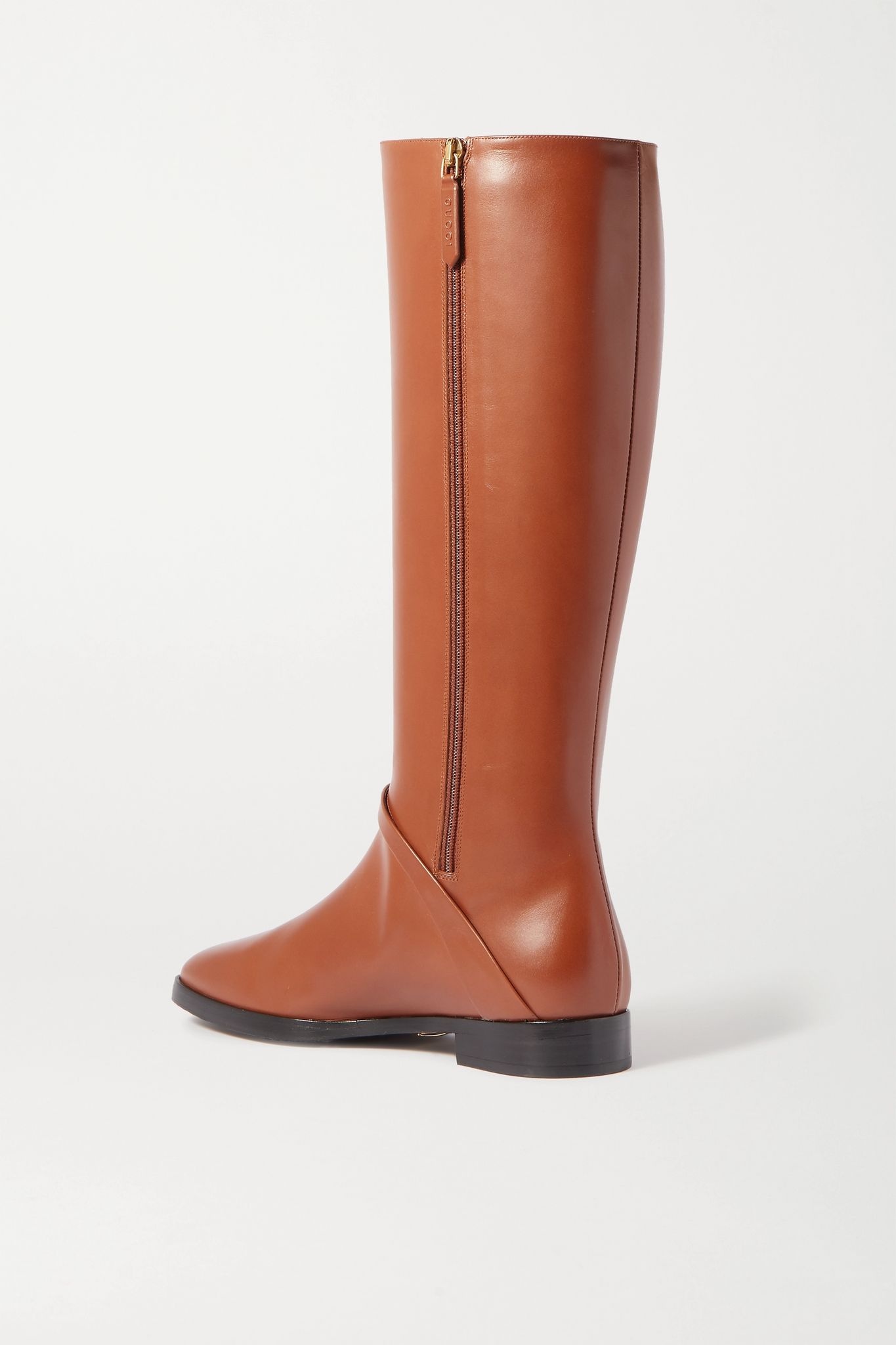 Rosie logo-embellished leather knee boots - 4