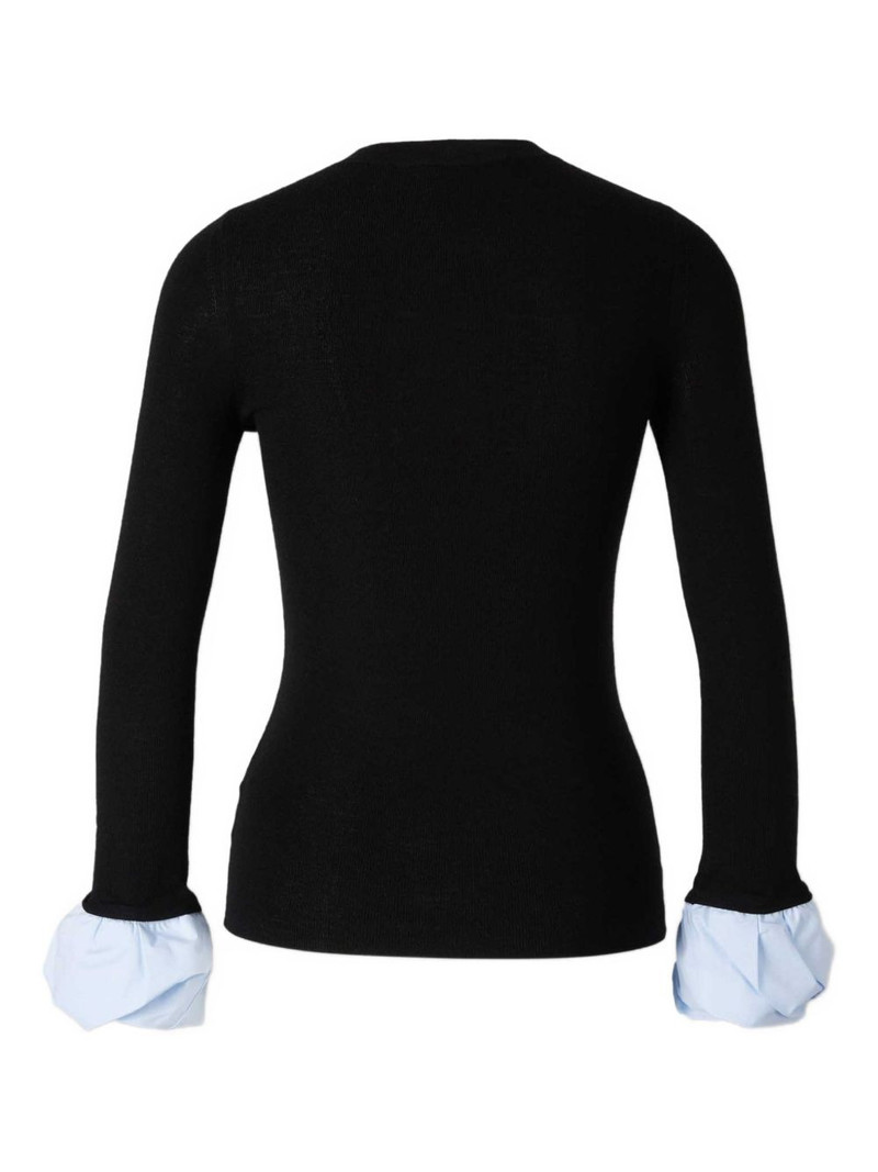 DOROTHEE SCHUMACHER ruffled-cuff knitted top outlook