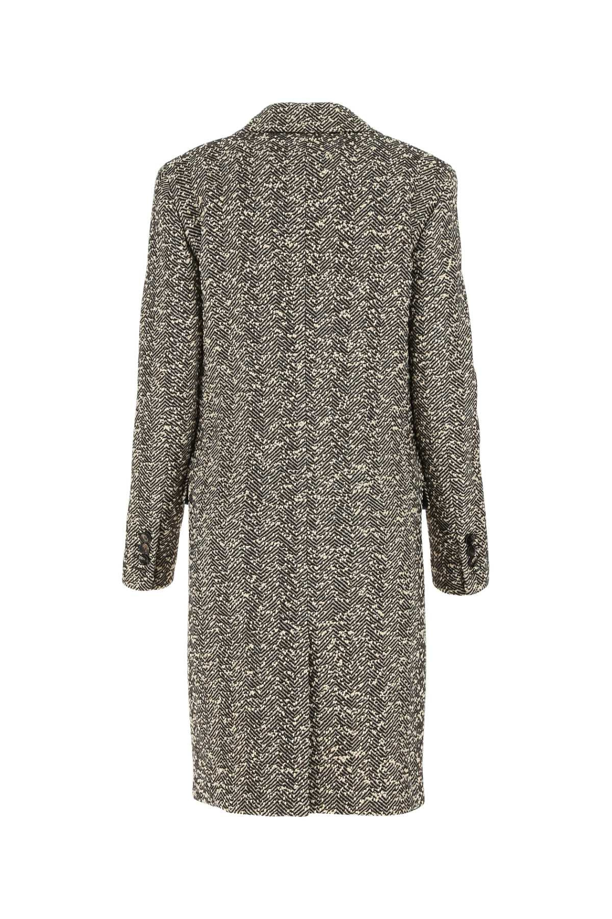 Bottega Veneta Women Embroidered Stretch Wool Blend Coat - 2