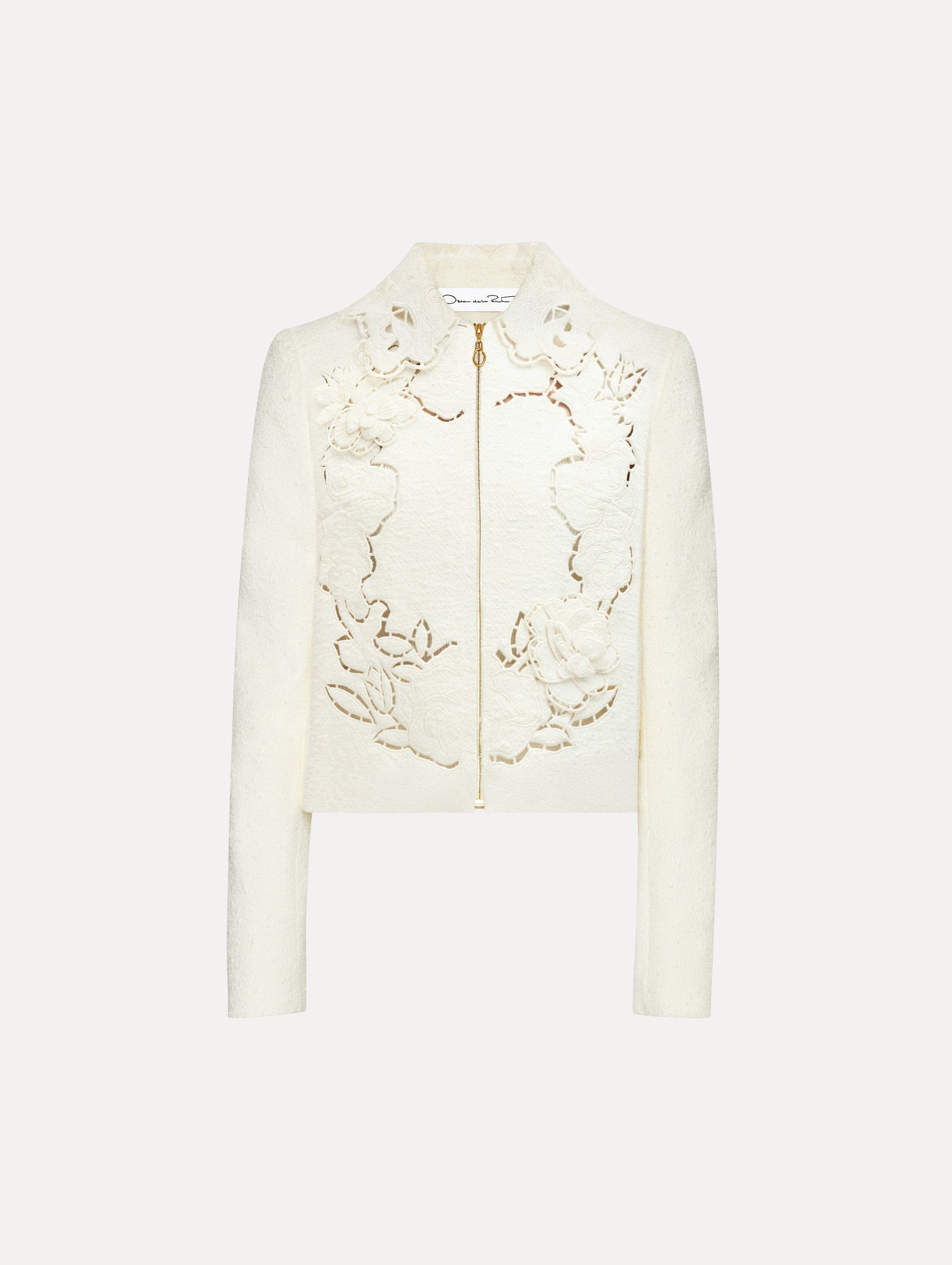 ENGLISH ROSE CUTOUT TWEED JACKET - 1