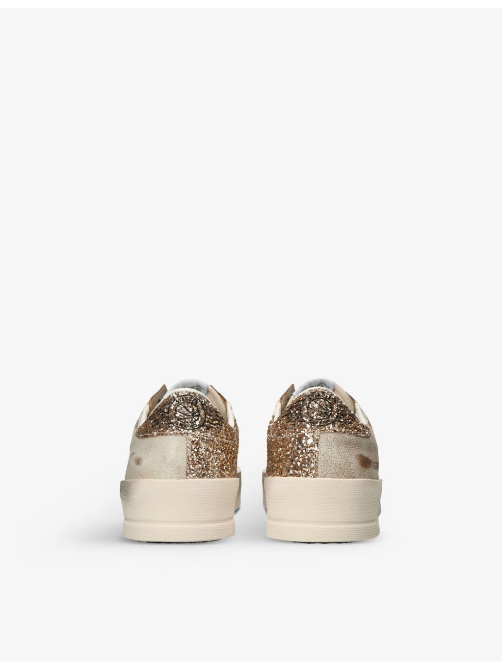 Stardan star glitter-embellished leather trainers - 4