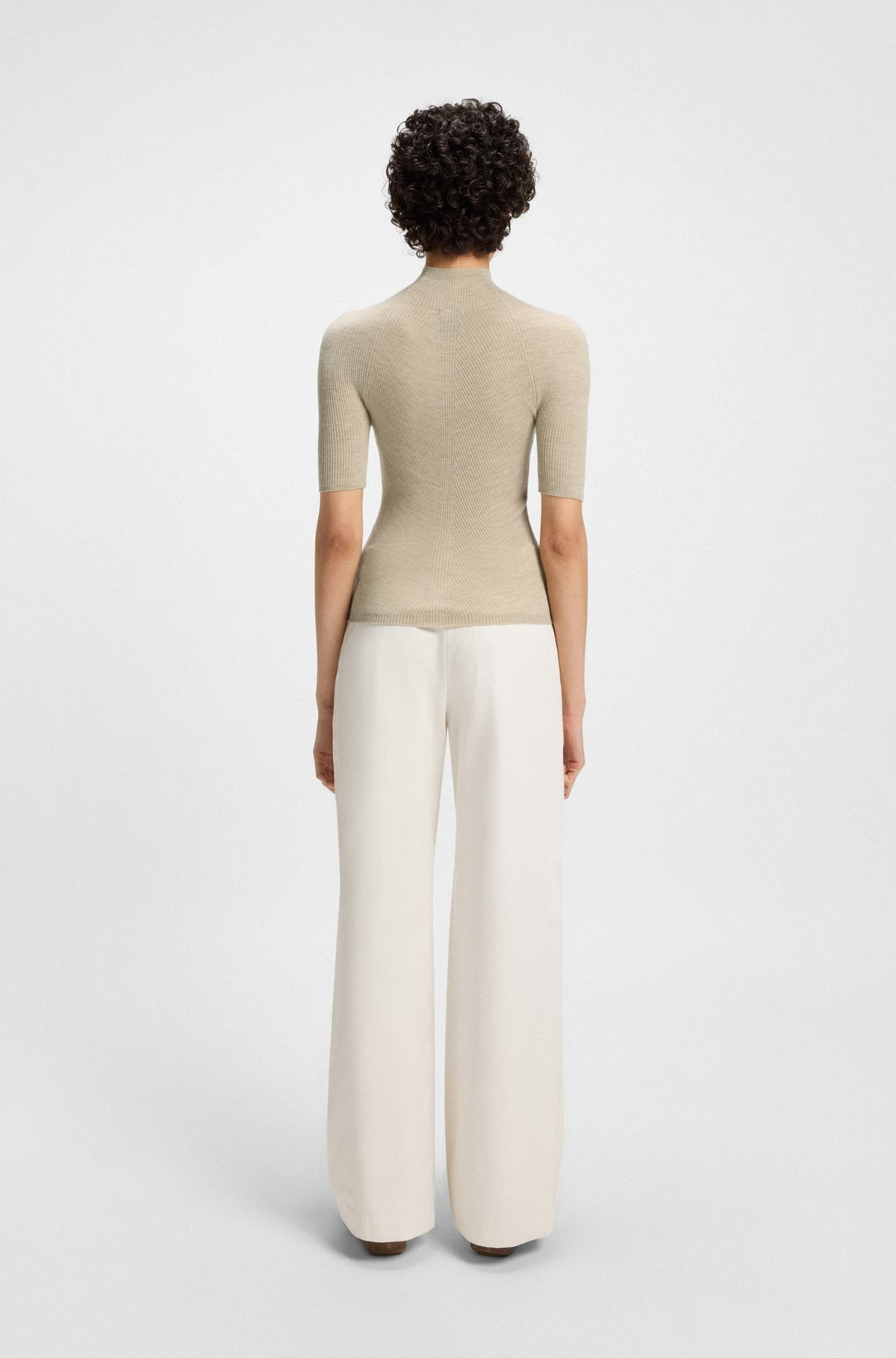 CREW-NECK SWEATER IN MERINO WOOL - 4