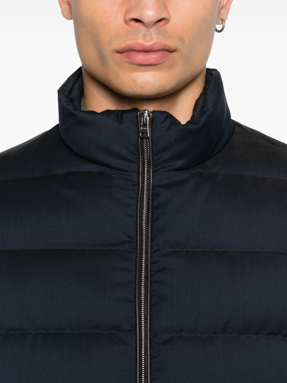 padded zip-front jacket - 5