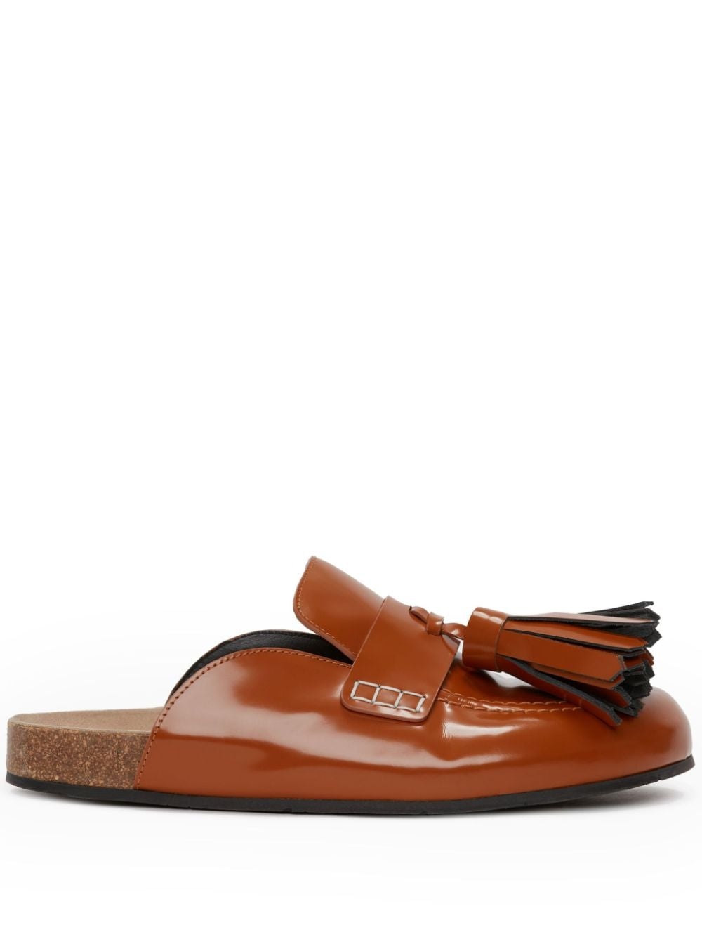 patent leather tassel mules - 1