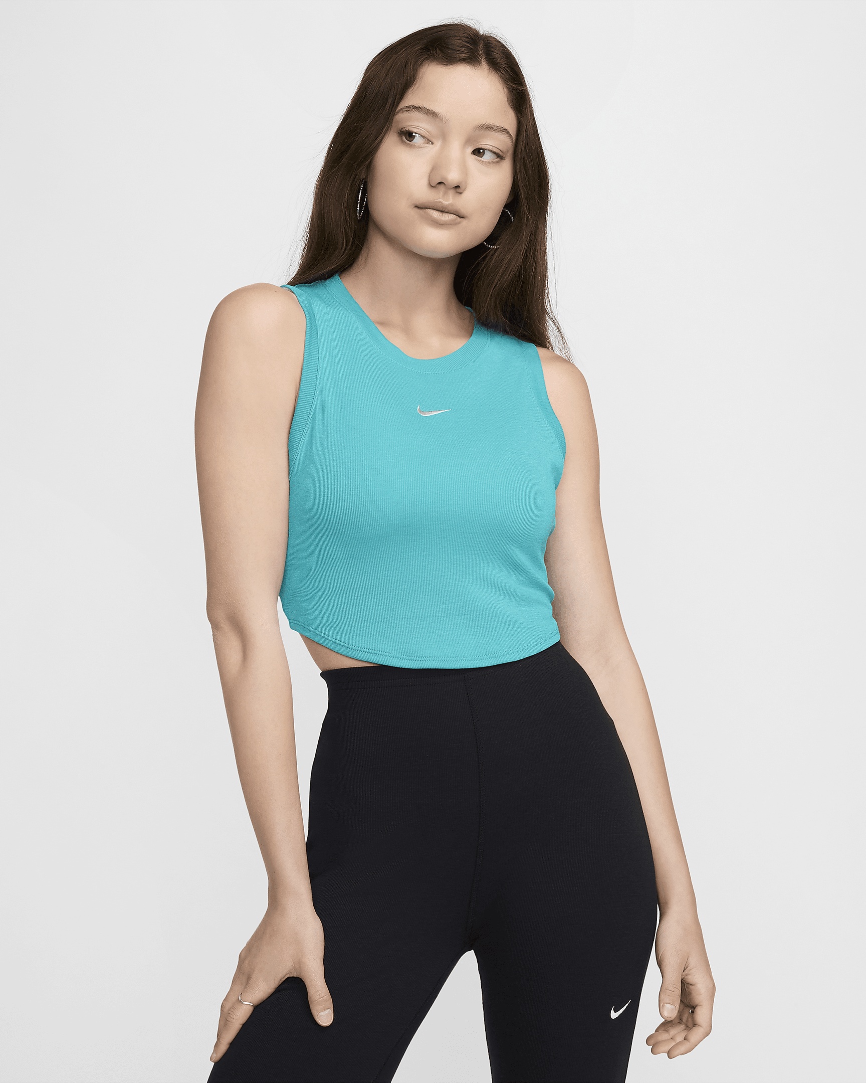 Nike Sportswear Chill Knit Women's Tight Cropped Mini-Rib Tank Top - 1