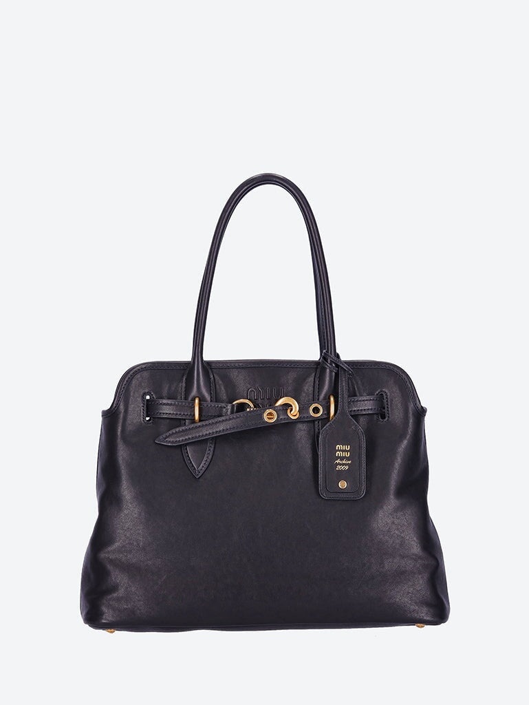 Miu Miu Women Nappa Aviator Leather Handbag - 1