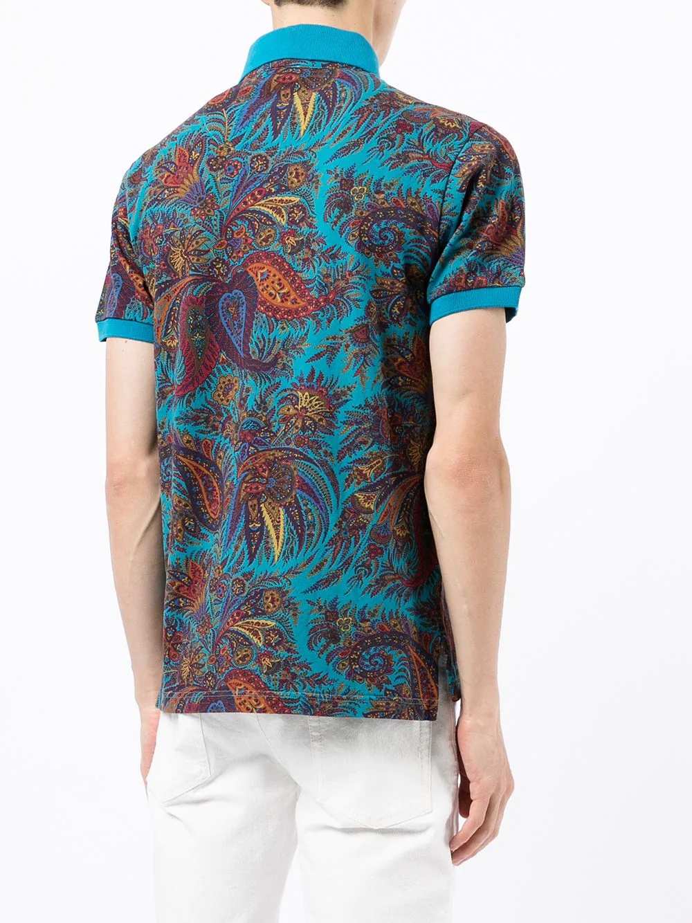 paisley-print polo shirt - 4